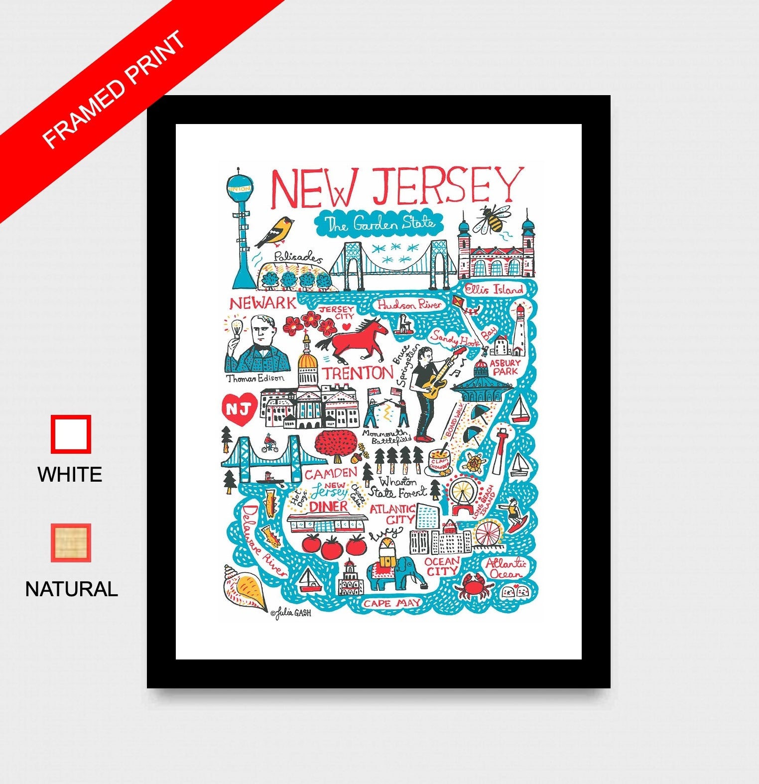New Jersey Art Print - Julia Gash