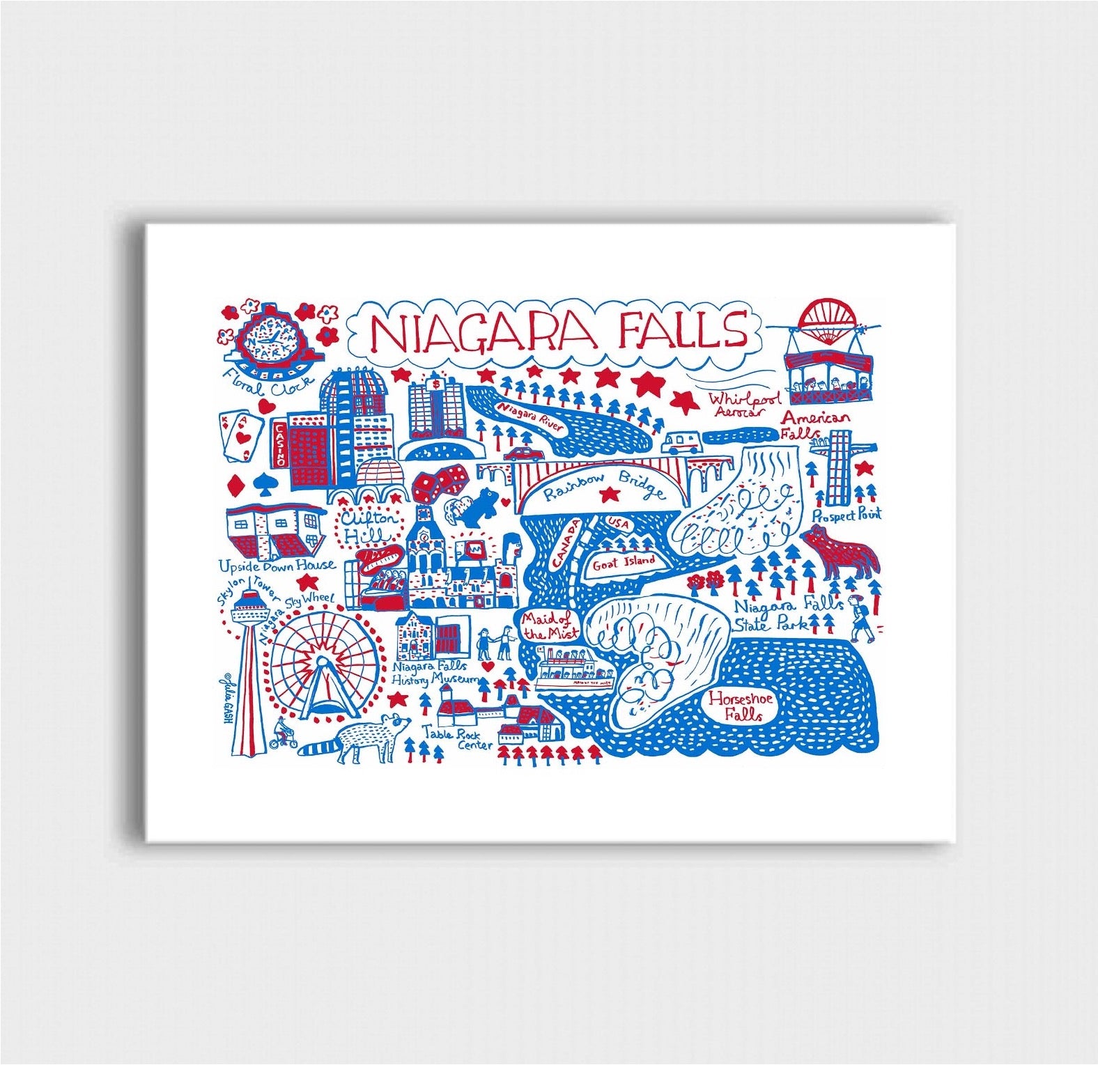 Niagara Falls Art Print - Julia Gash