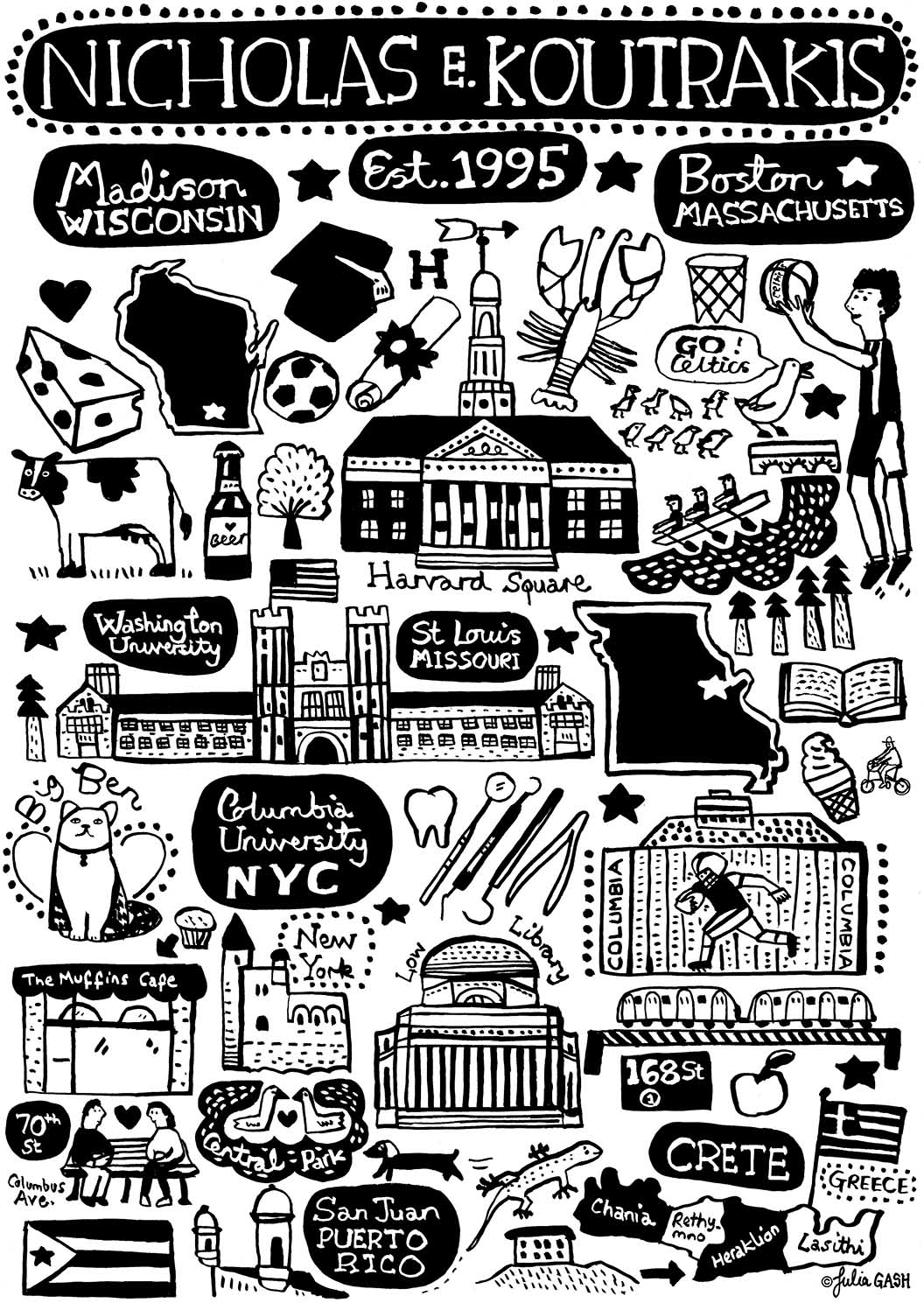 Commission Your Own 1 Colour Design by Julia Gash