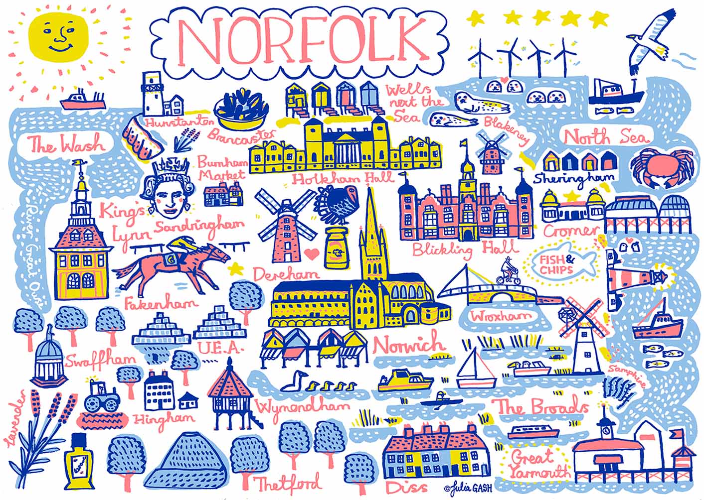 Norfolk Art Print