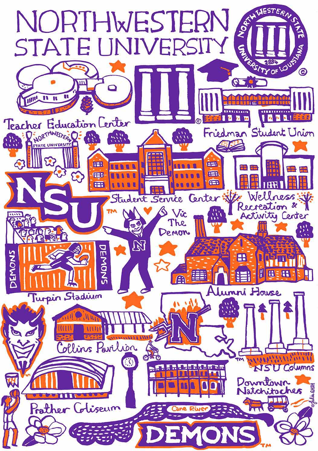 Northwestern State University Design by Julia Gash