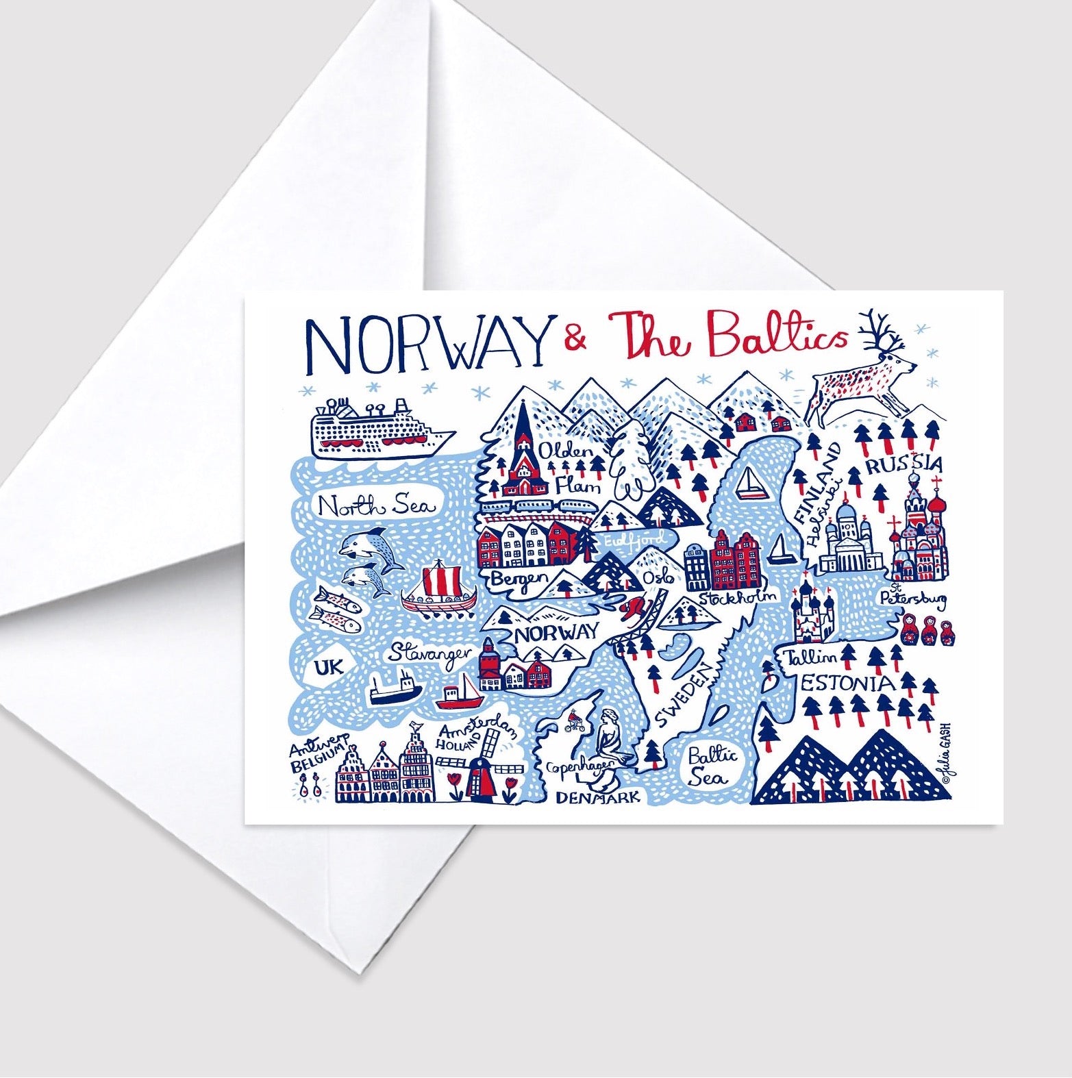 Norway Greeting Card - Julia Gash