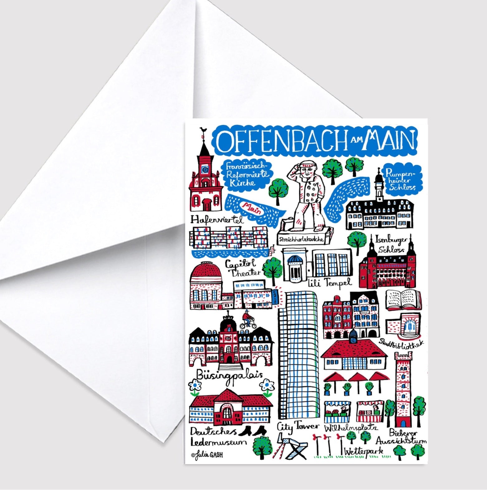 Offenbach Greeting Card by Julia Gash