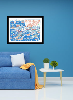 Pembrokeshire & The Gower Art Print