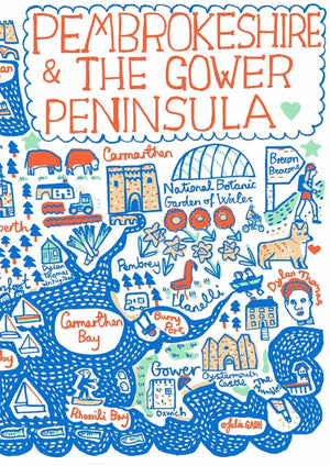 Pembrokeshire & The Gower Art Print