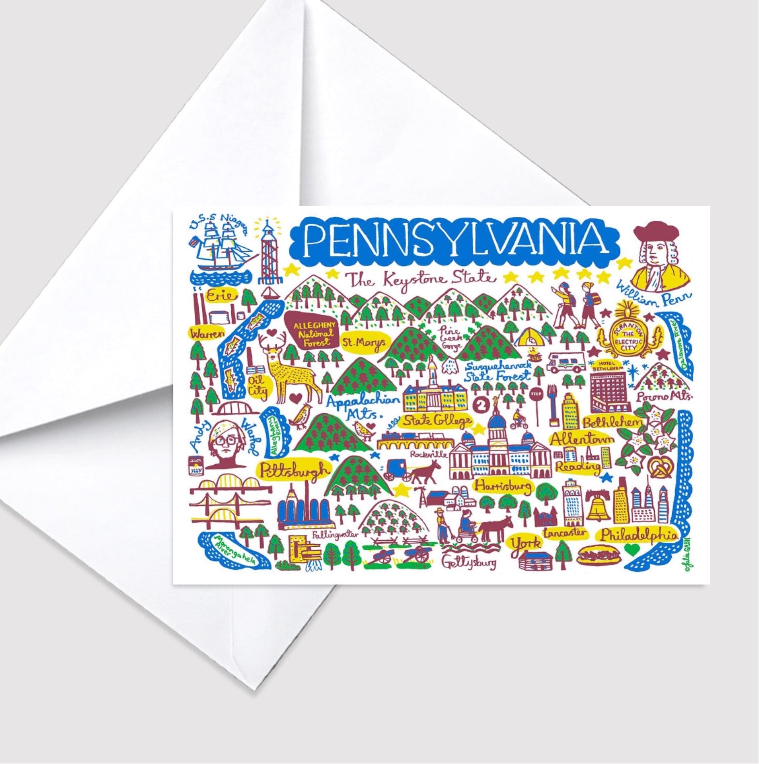 Pennsylvania Greeting Card - Julia Gash