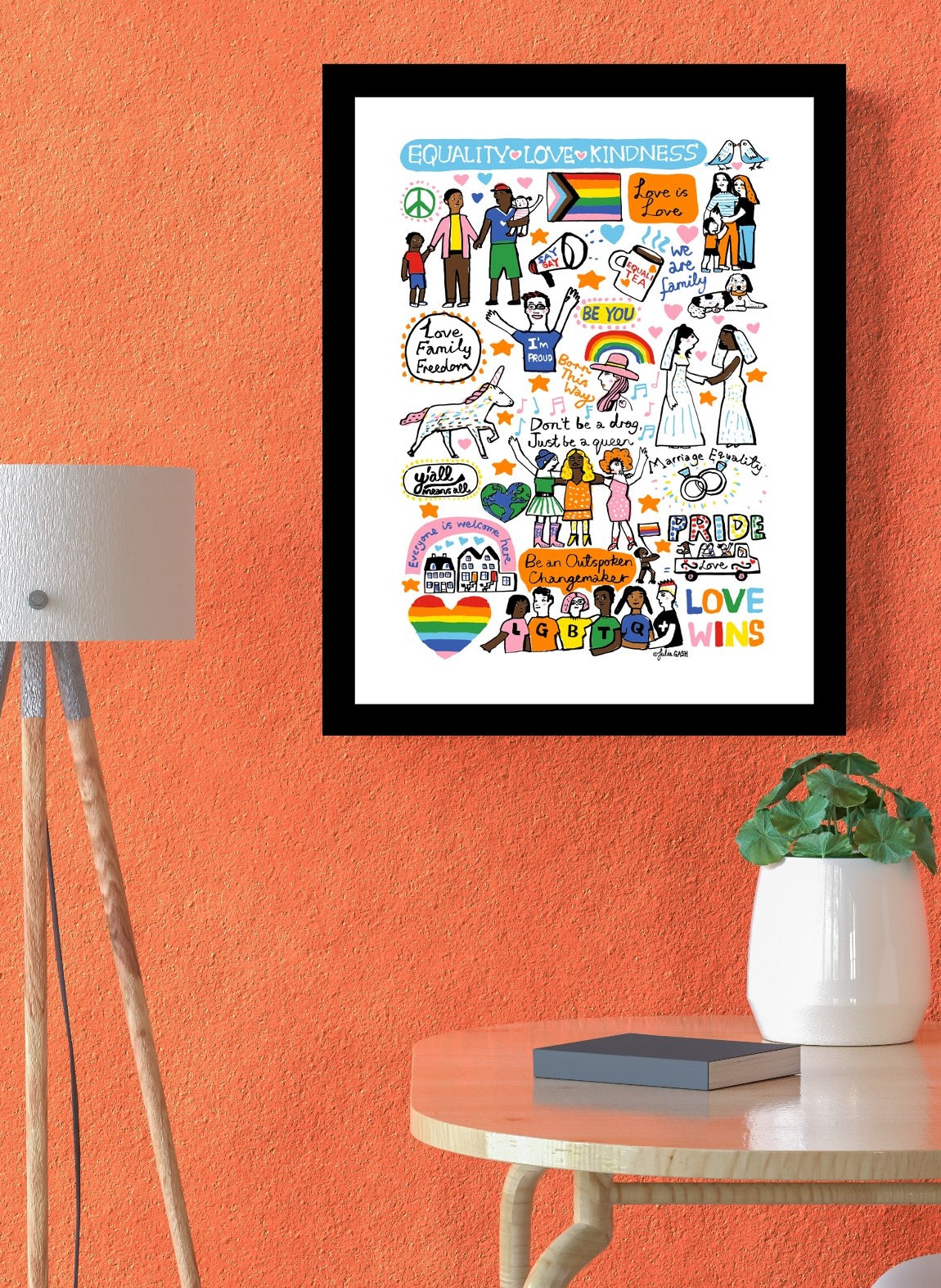 Love Wins Pride Art Print by Julia Gash