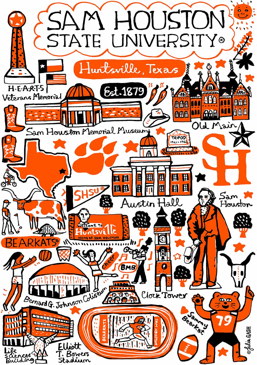 Sam Houston State University Design by Julia Gash