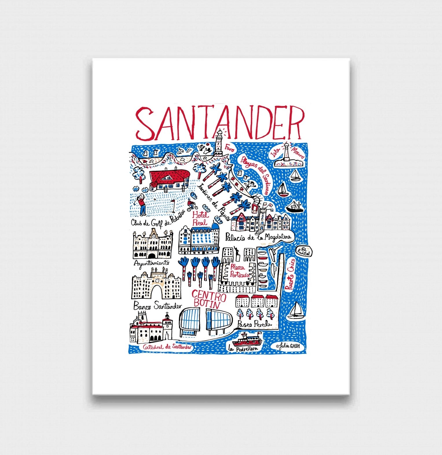 Santander Art Print by Julia Gash 