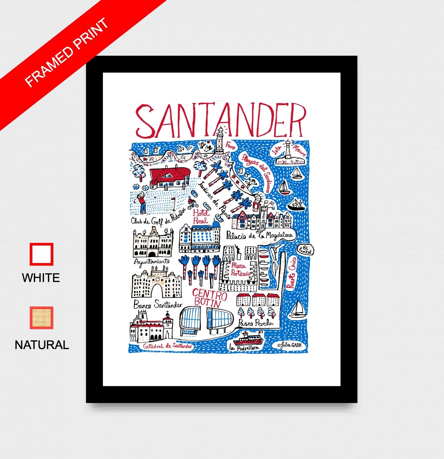 Santander Art Print by Julia Gash 