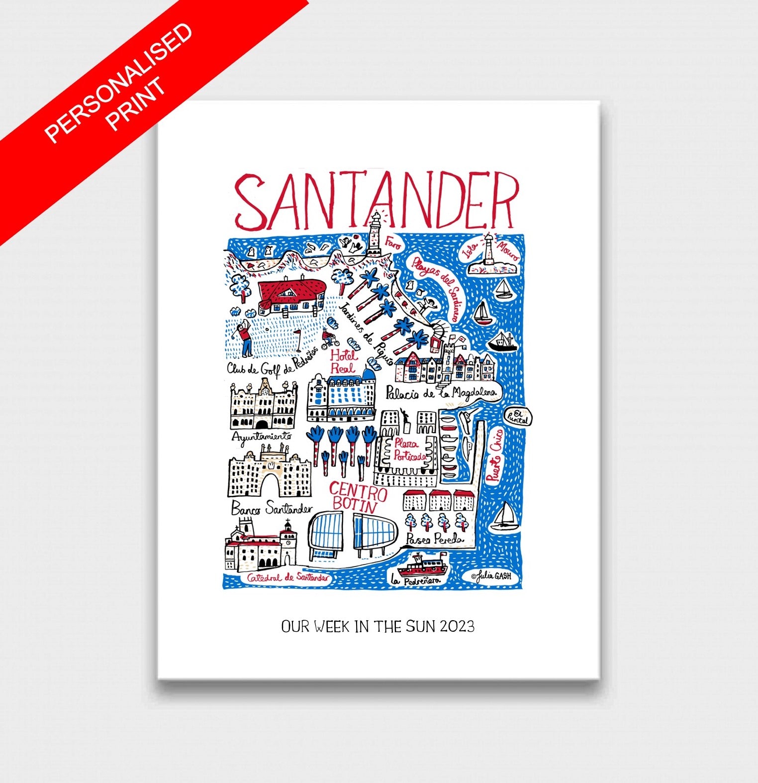 Santander Art Print by Julia Gash 