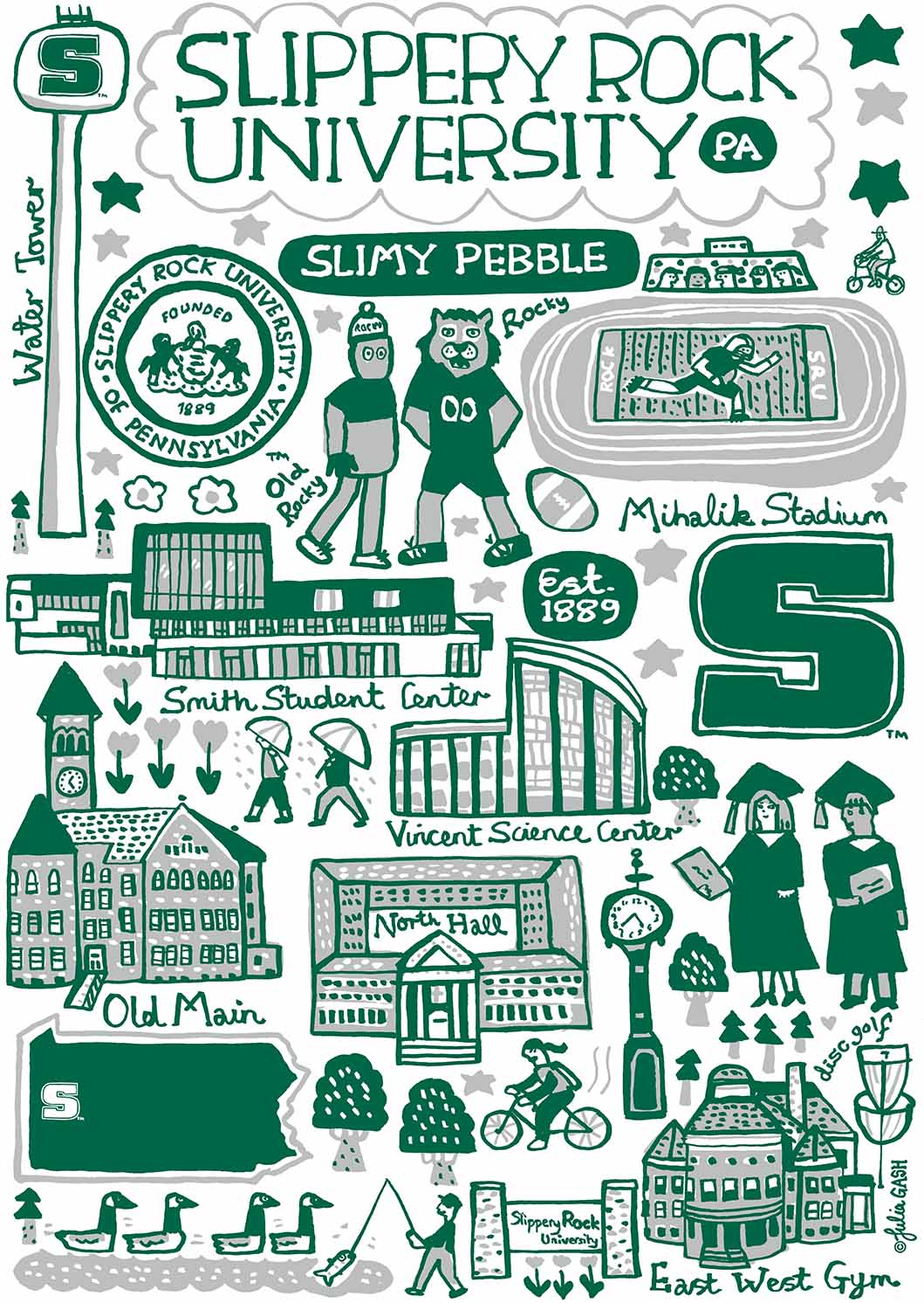 Slippery Rock University Design by Julia Gash