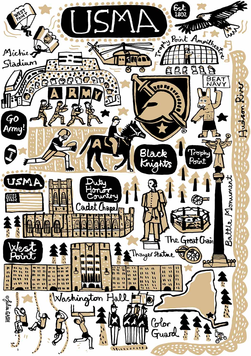 USMA West Point Design by Julia Gash