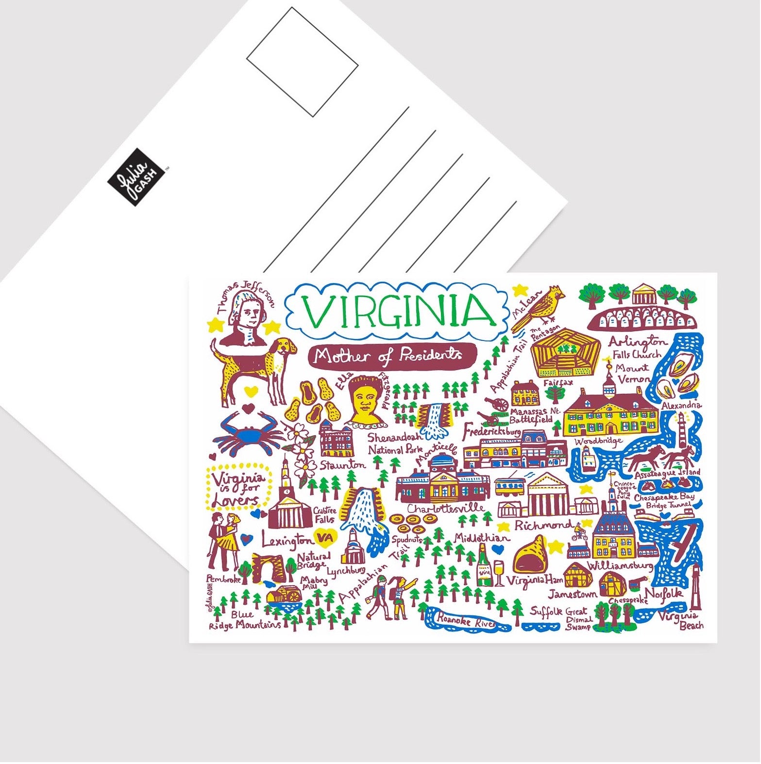 Virginia Postcard by Julia Gash