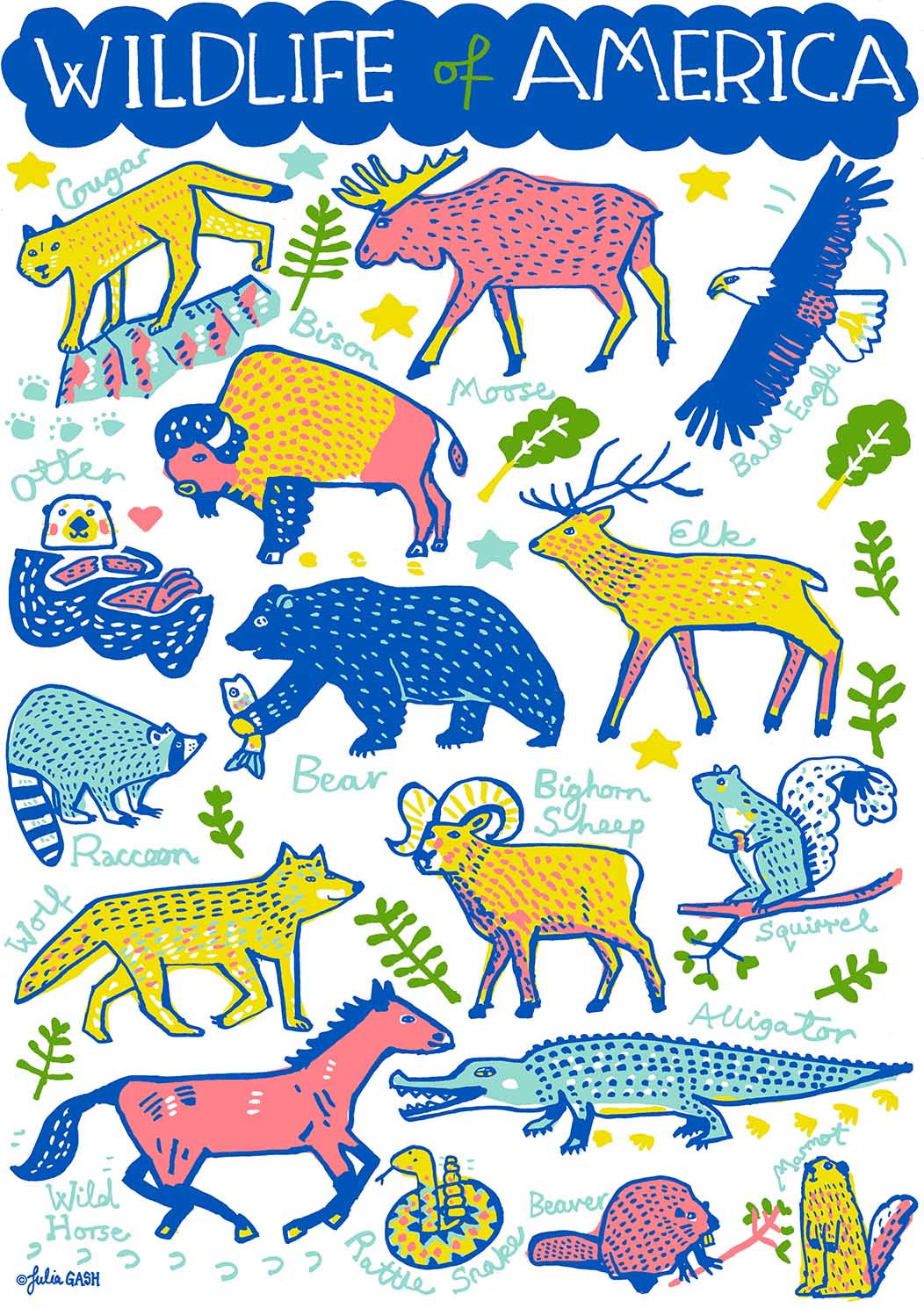 Wildlife of America Greeting Card - Julia Gash