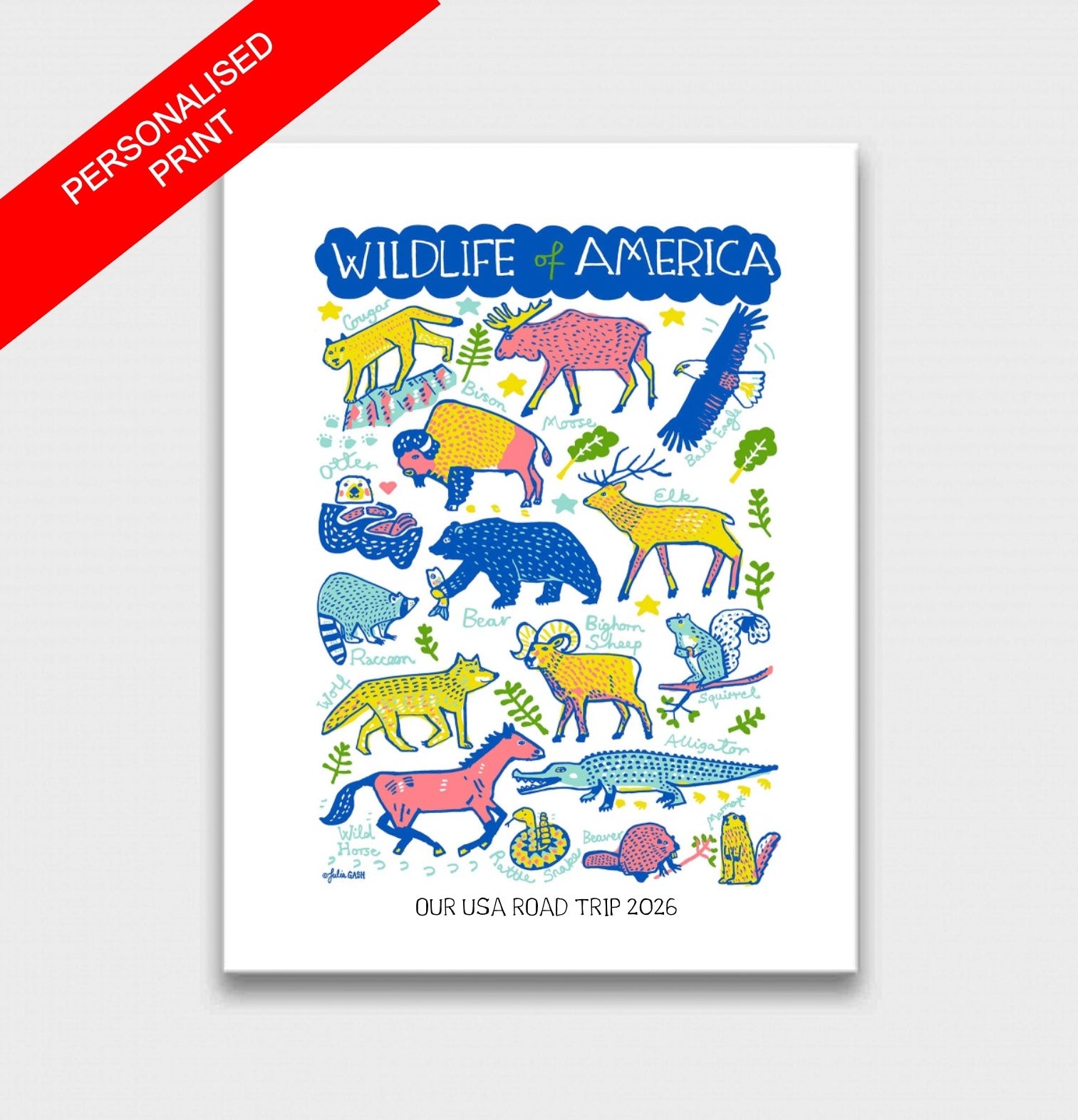 Wildlife of America Art Print - Julia Gash