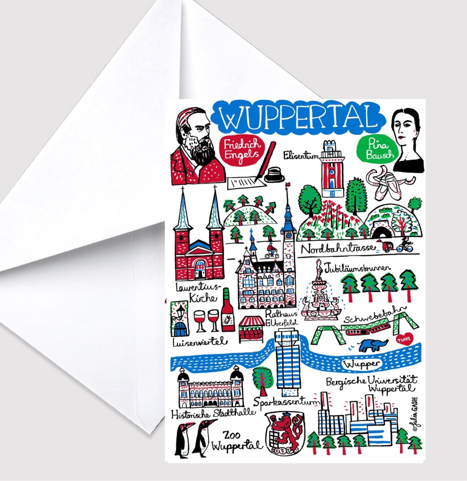 Wuppertal Greeting Card by Julia Gash