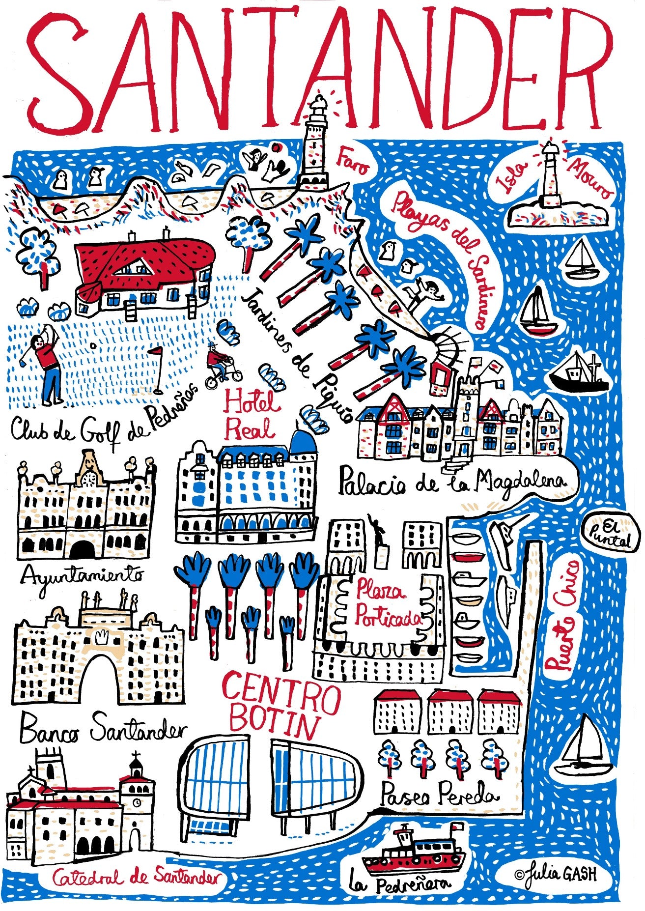 Santander Postcard by Julia Gash