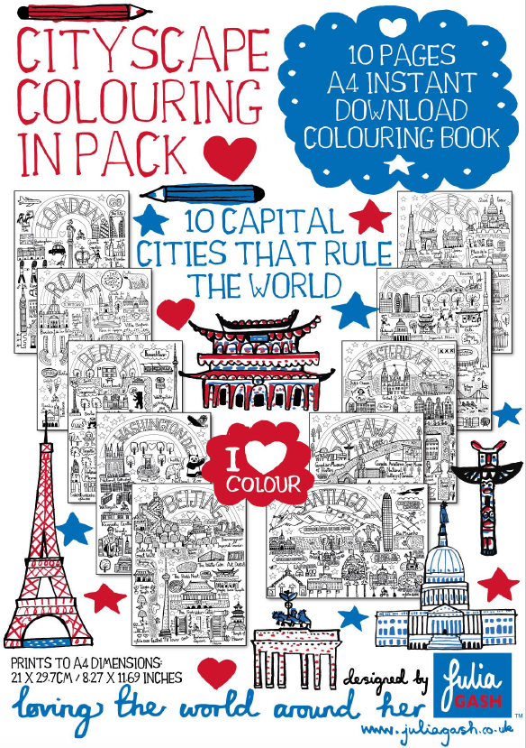 10 Cities That Rule The World - Colouring eBook - Julia Gash