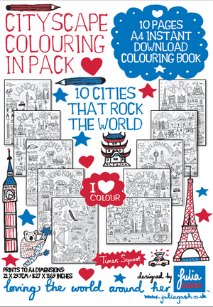 10 Cities That Rock The World - Colouring eBook - Julia Gash