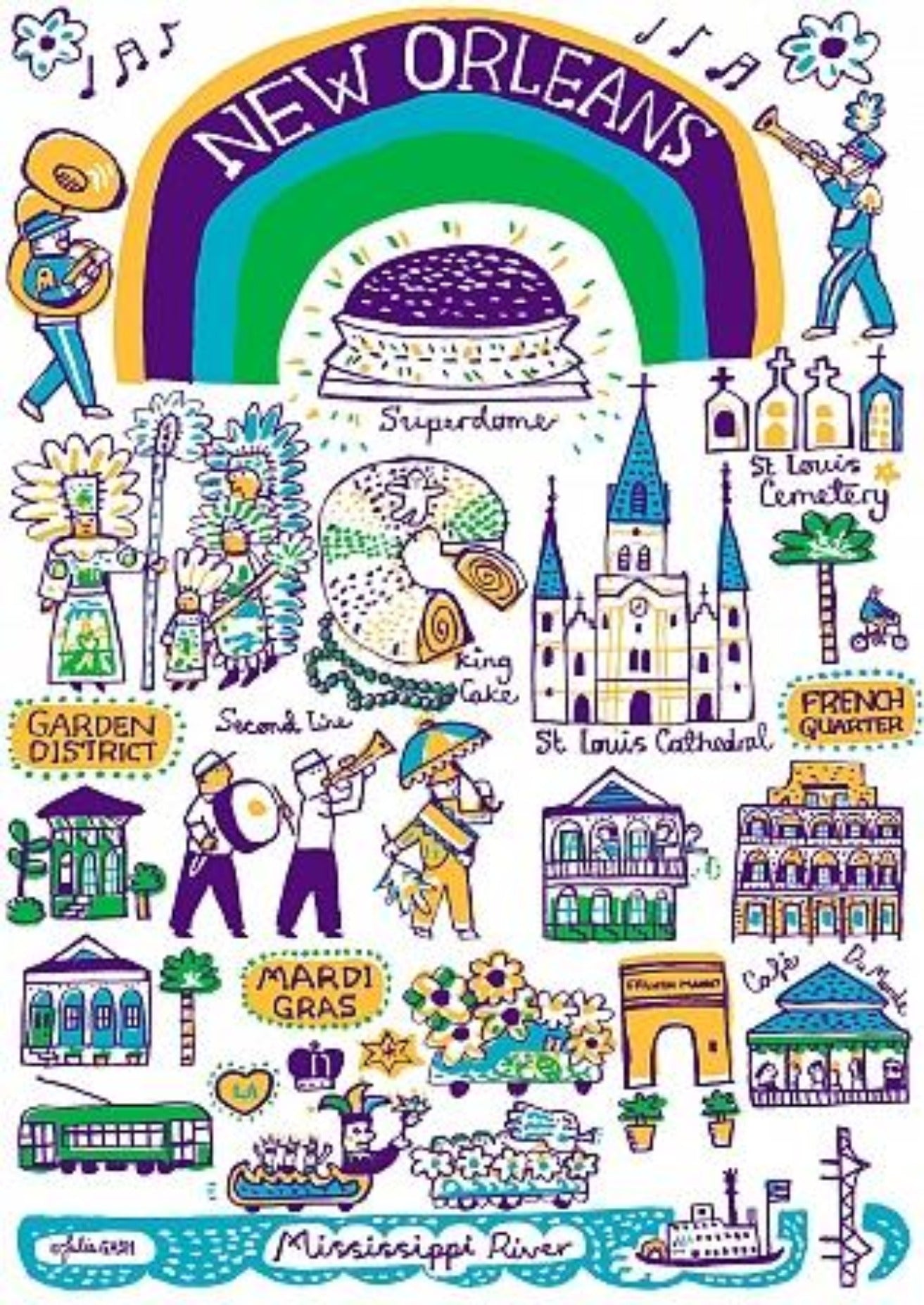 New Orleans Postcard - Julia Gash