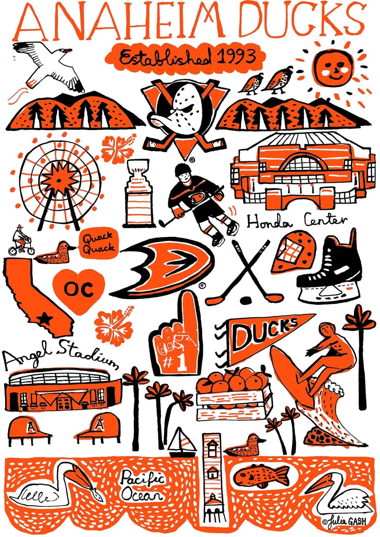 Anaheim Ducks Design by Julia Gash