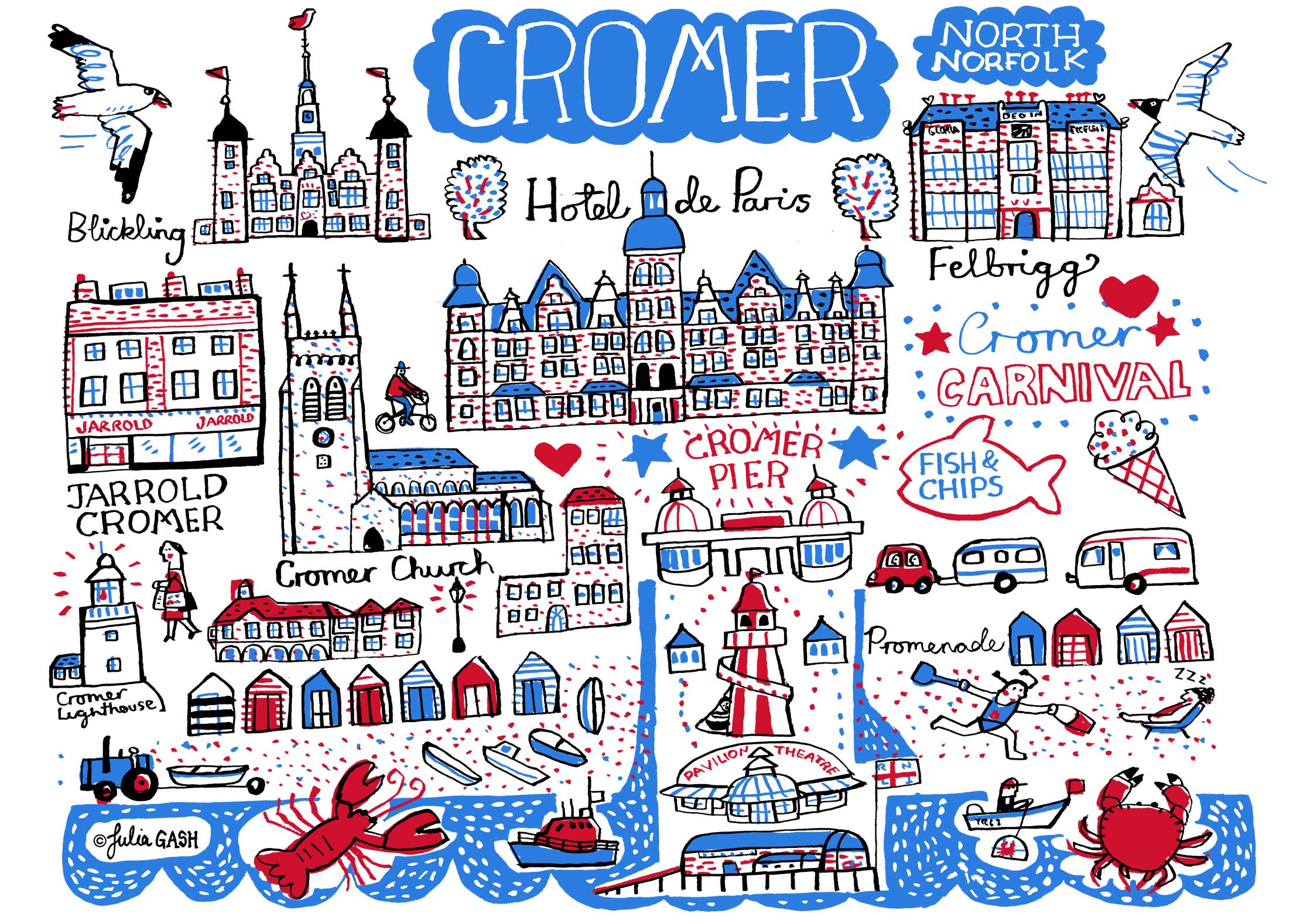 Cromer Art Print - Julia Gash