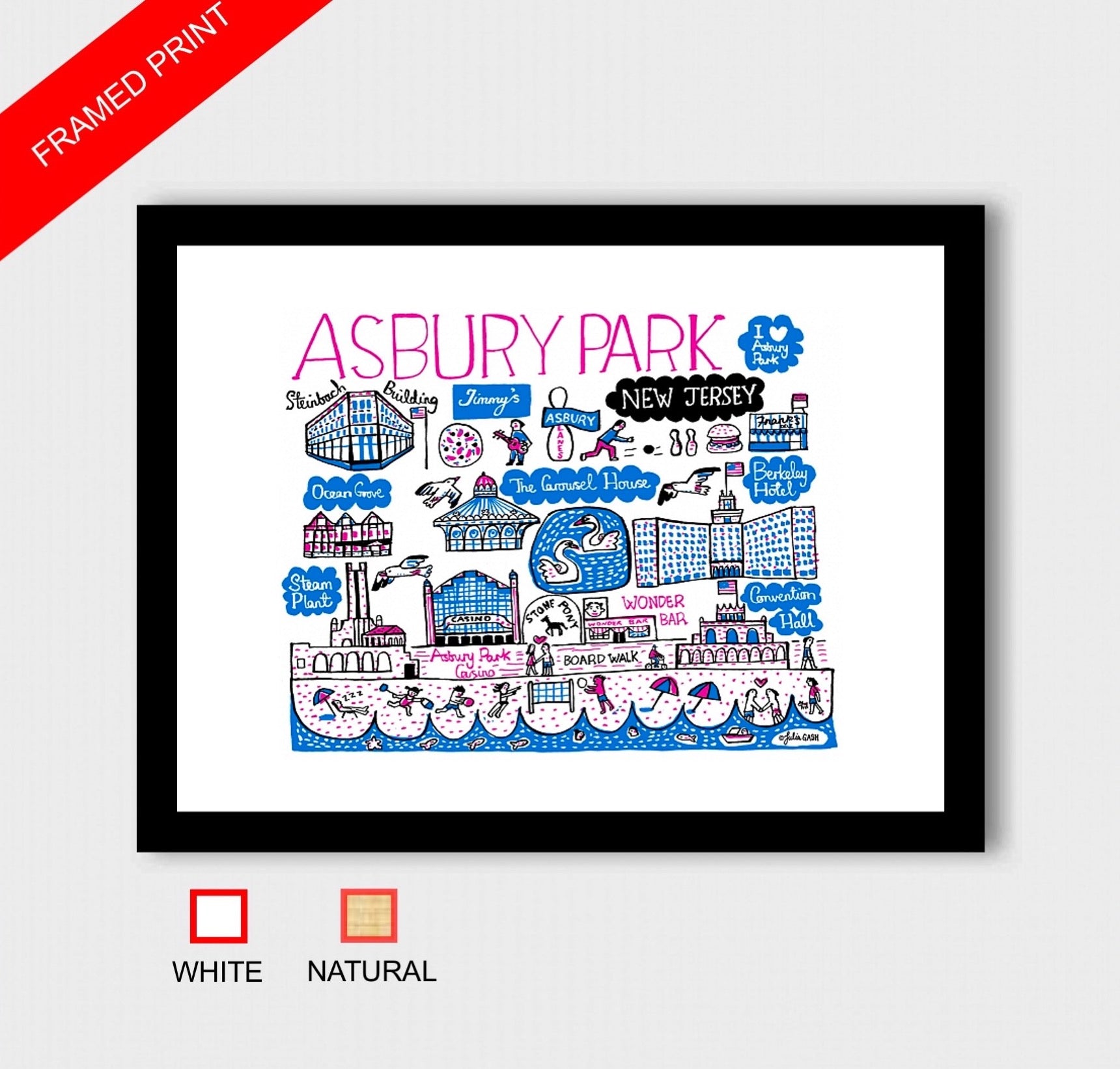 Asbury Park Art Print - Julia Gash