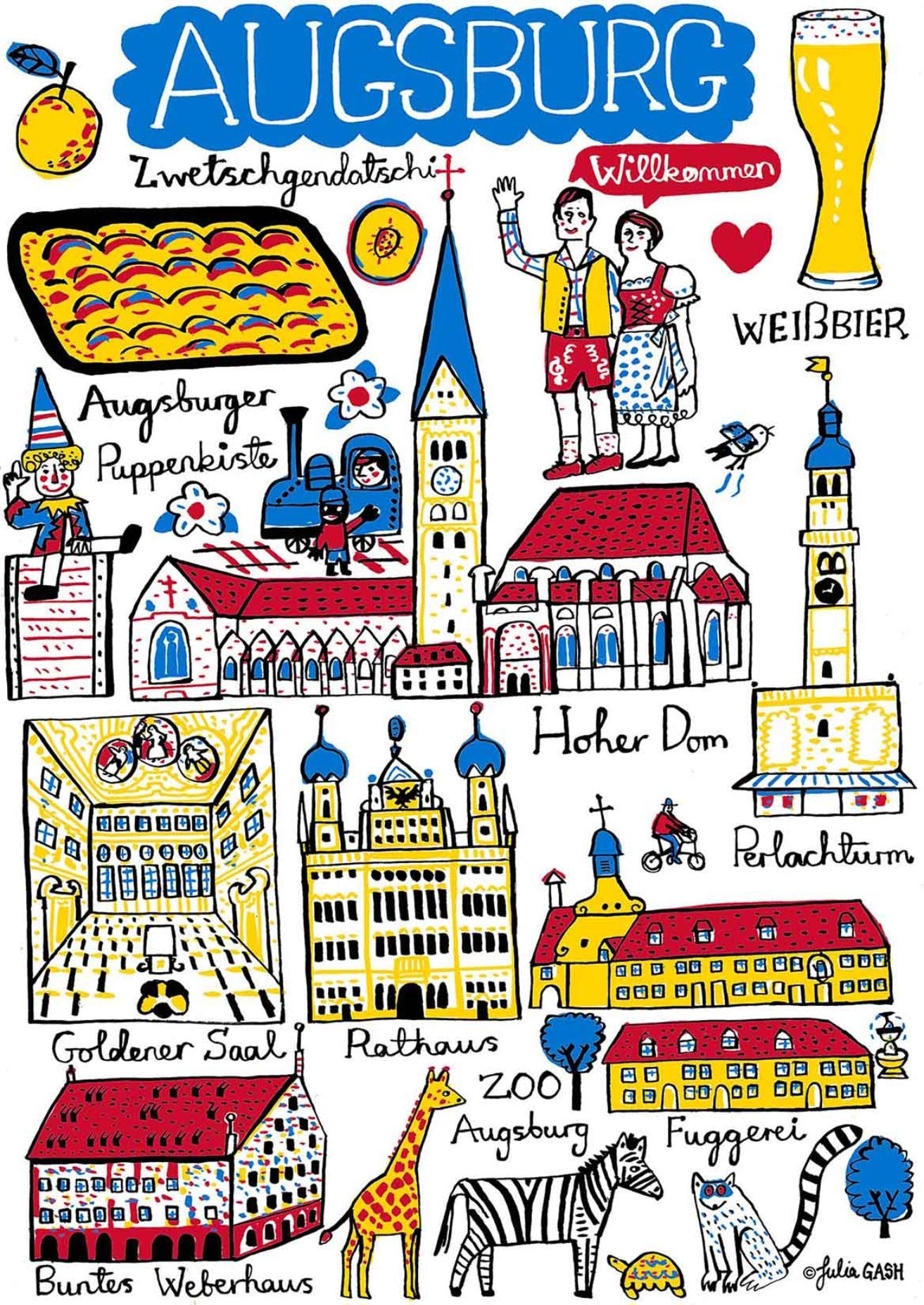 Augsburg Greeting Card by Julia Gash