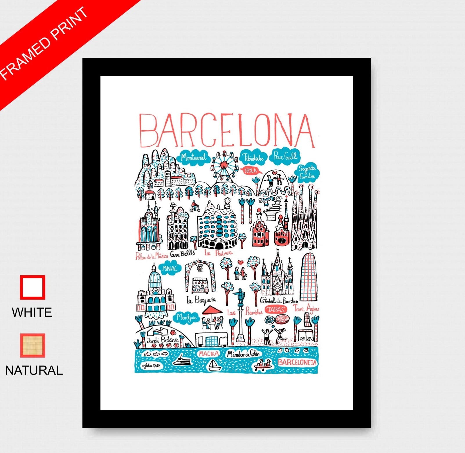 Barcelona Art Print - Julia Gash