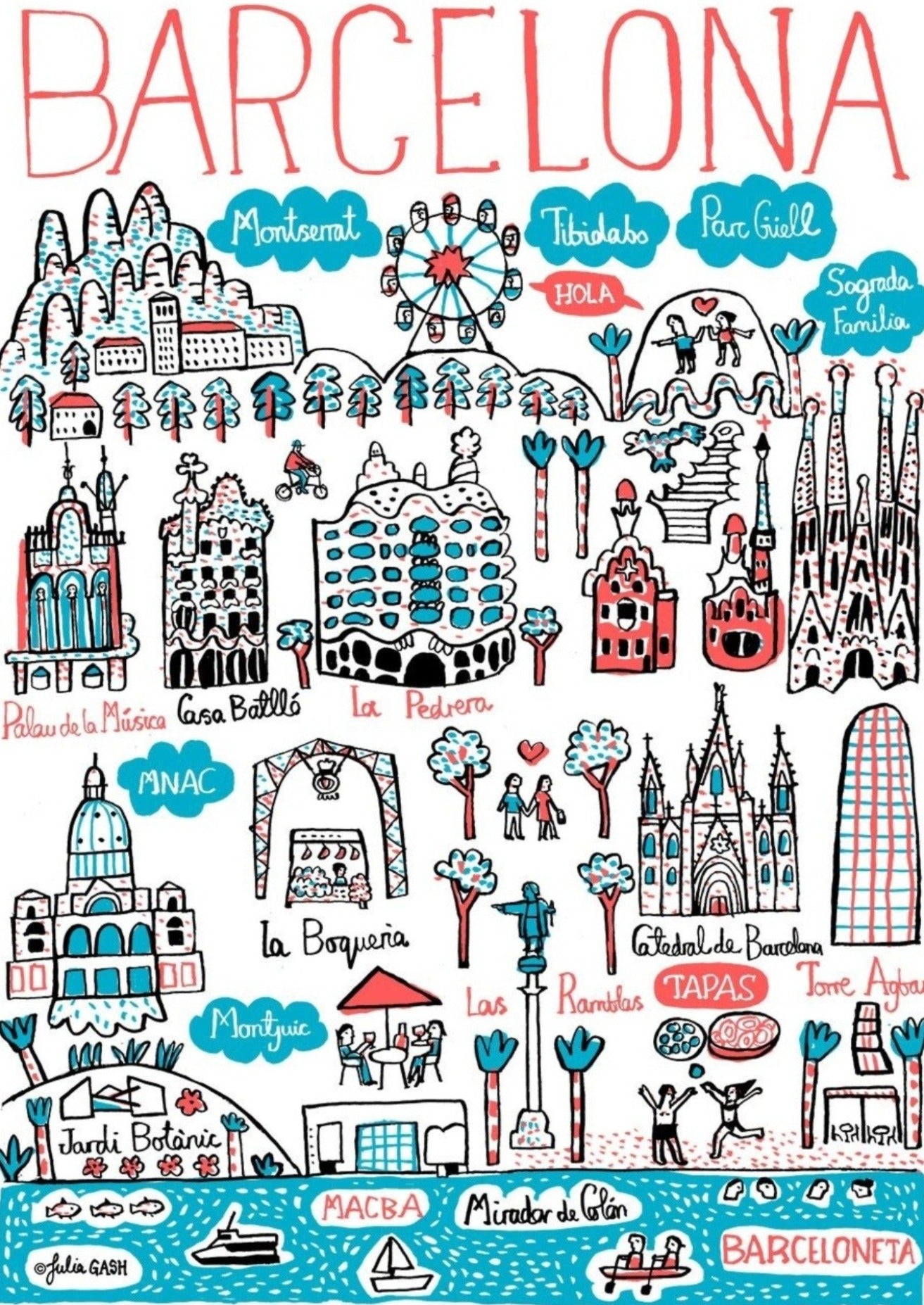 Barcelona Art Print - Julia Gash