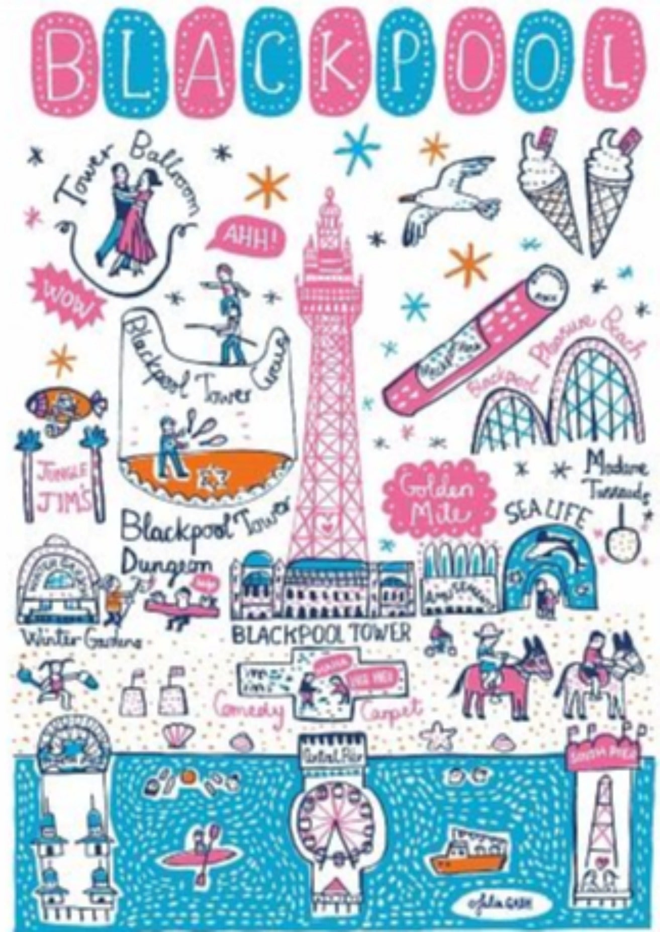 Blackpool Art Print - Julia Gash