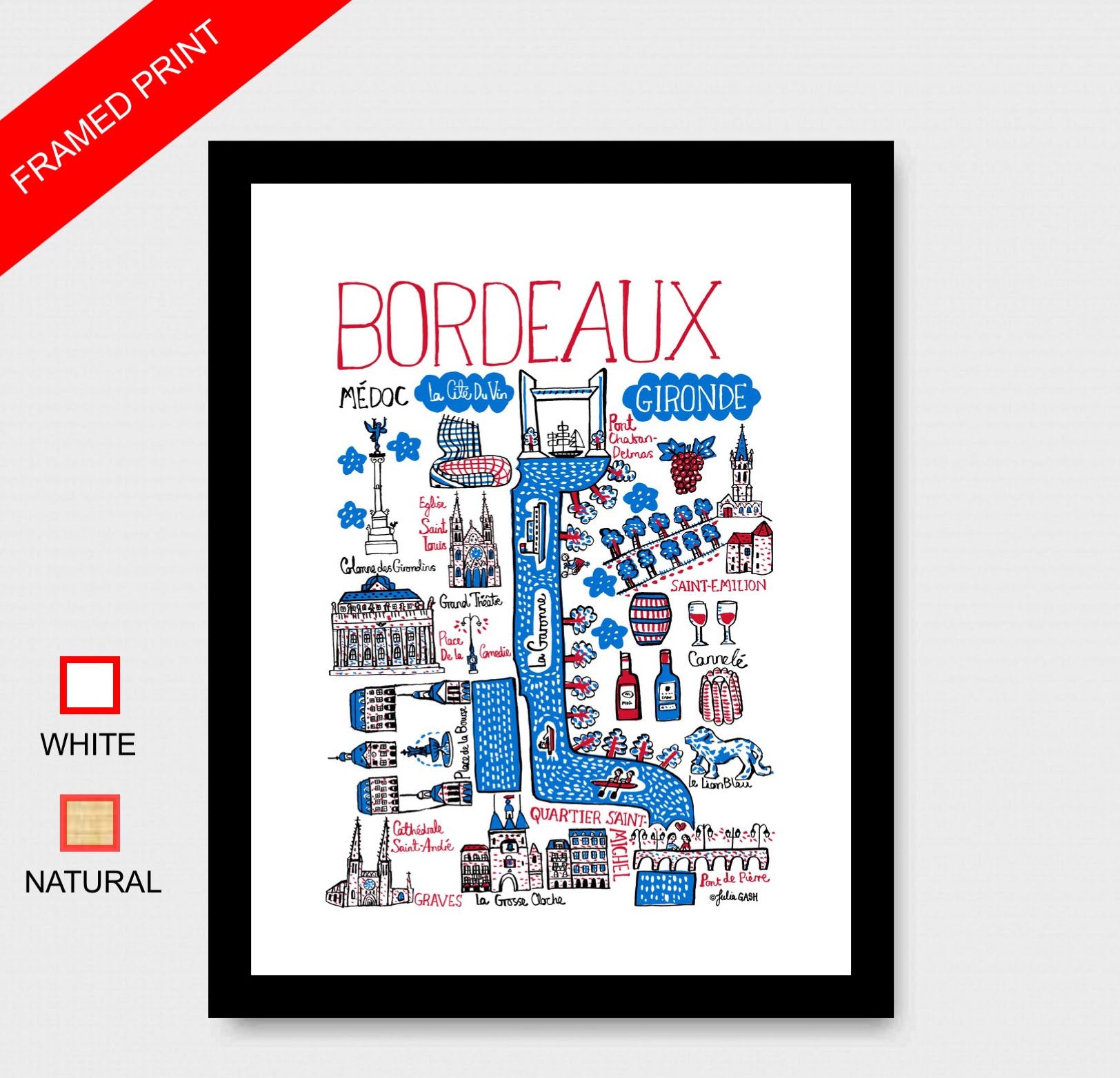 Bordeaux Art Print - Julia Gash