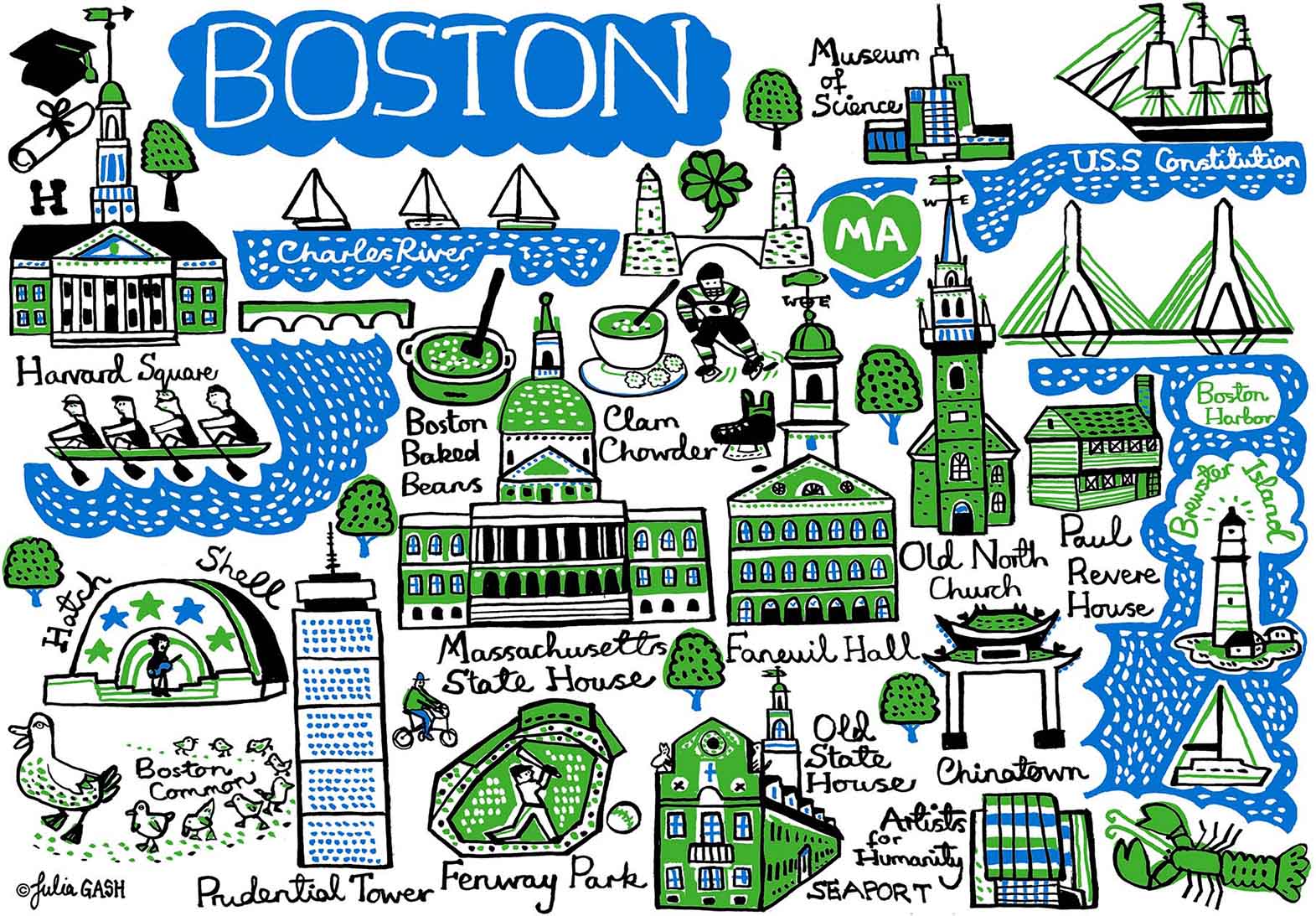 Boston Postcard - Julia Gash