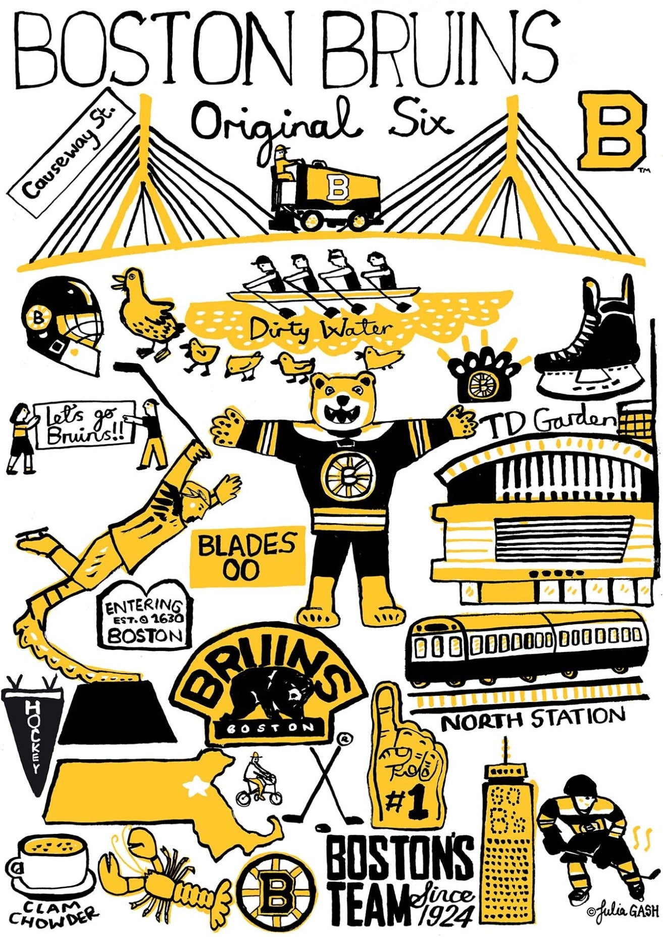 Boston Bruins by Julia Gash