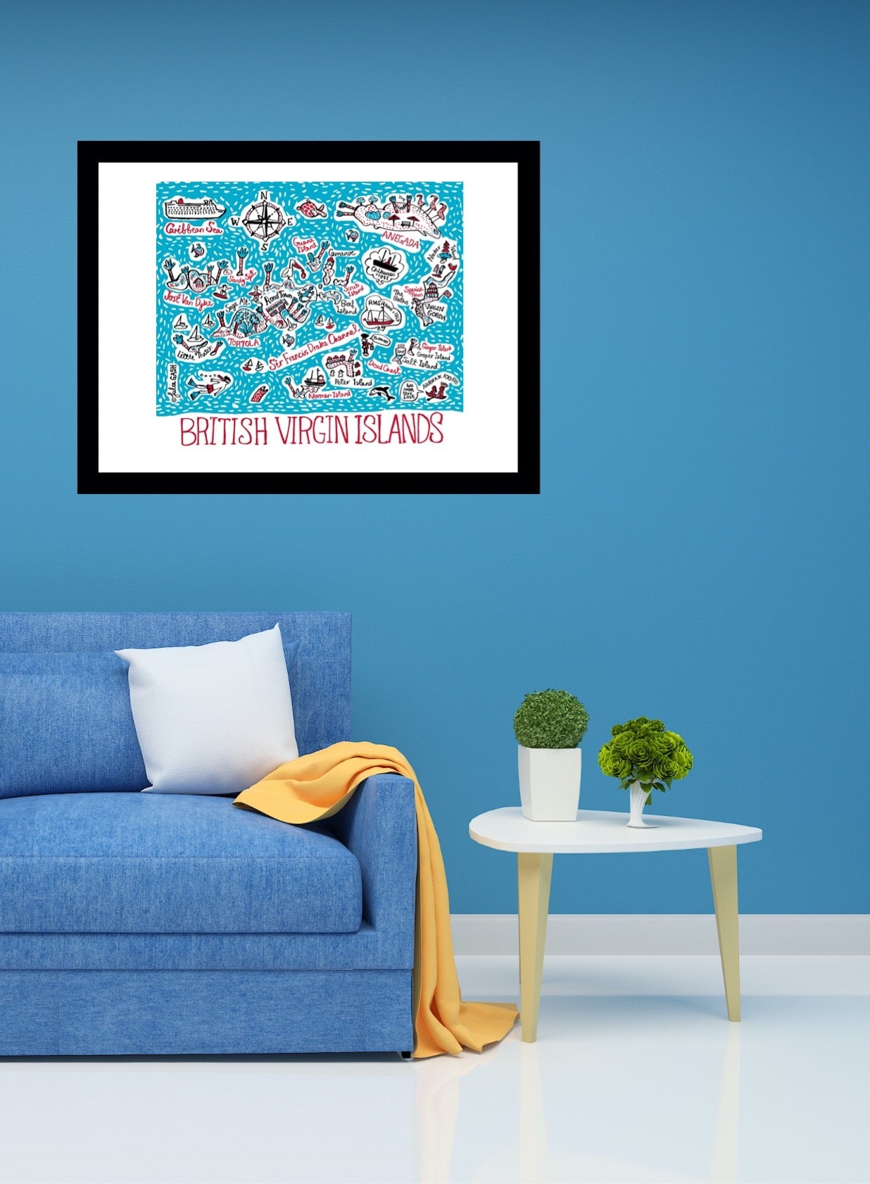 British Virgin Islands Art Print - Julia Gash