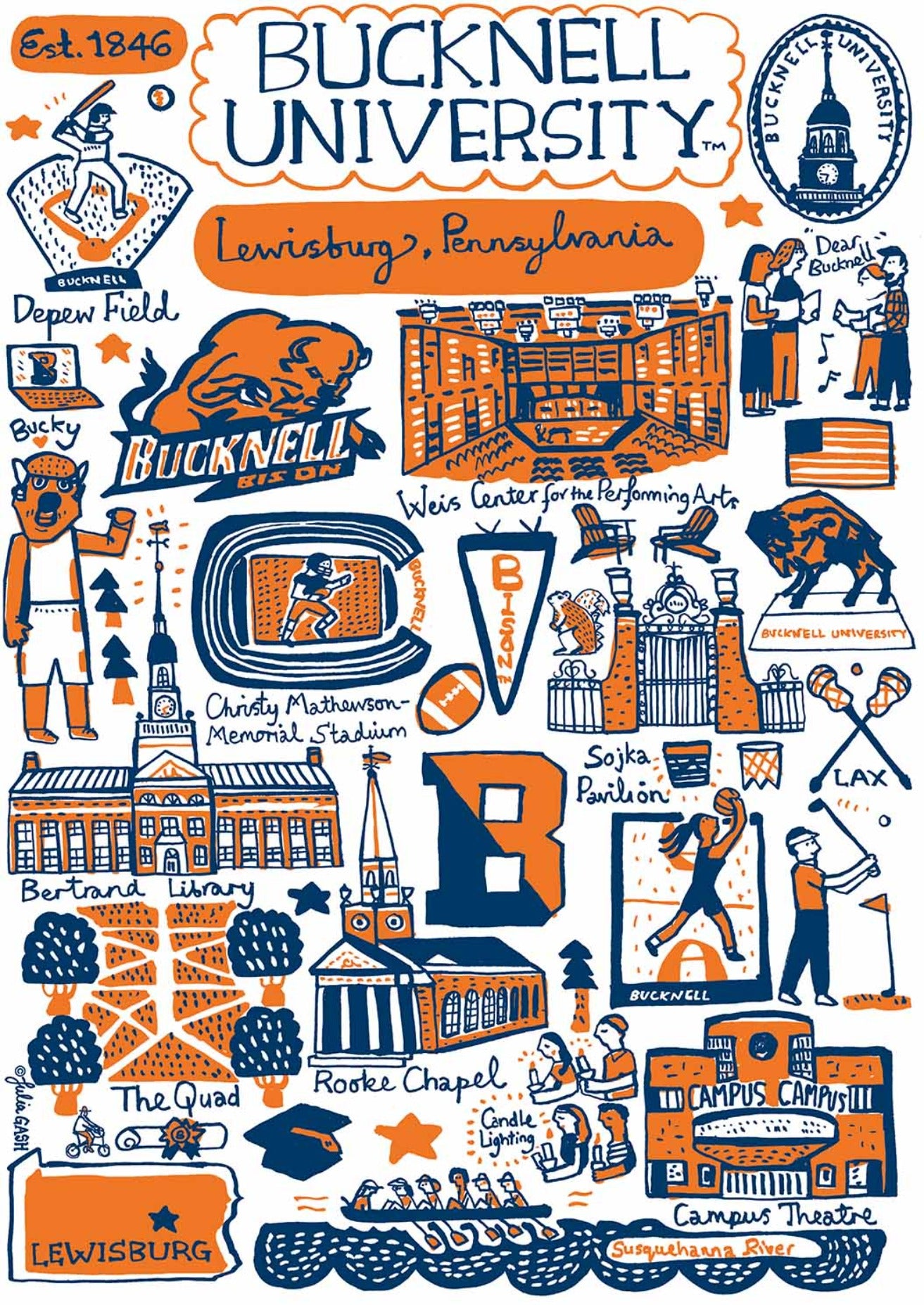 Bucknell University by Julia Gash