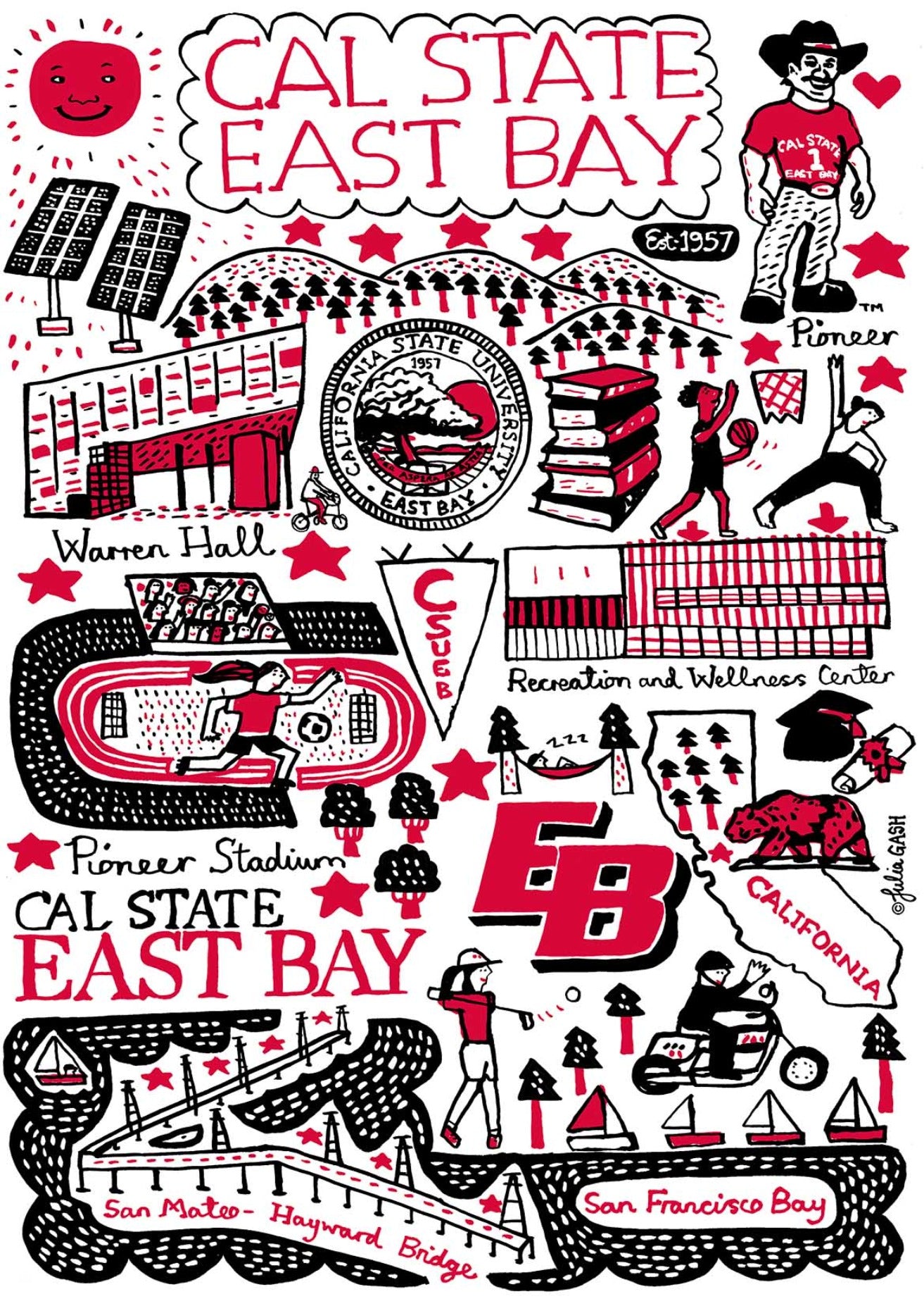 California State East Bay University Artwork by Julia Gash 