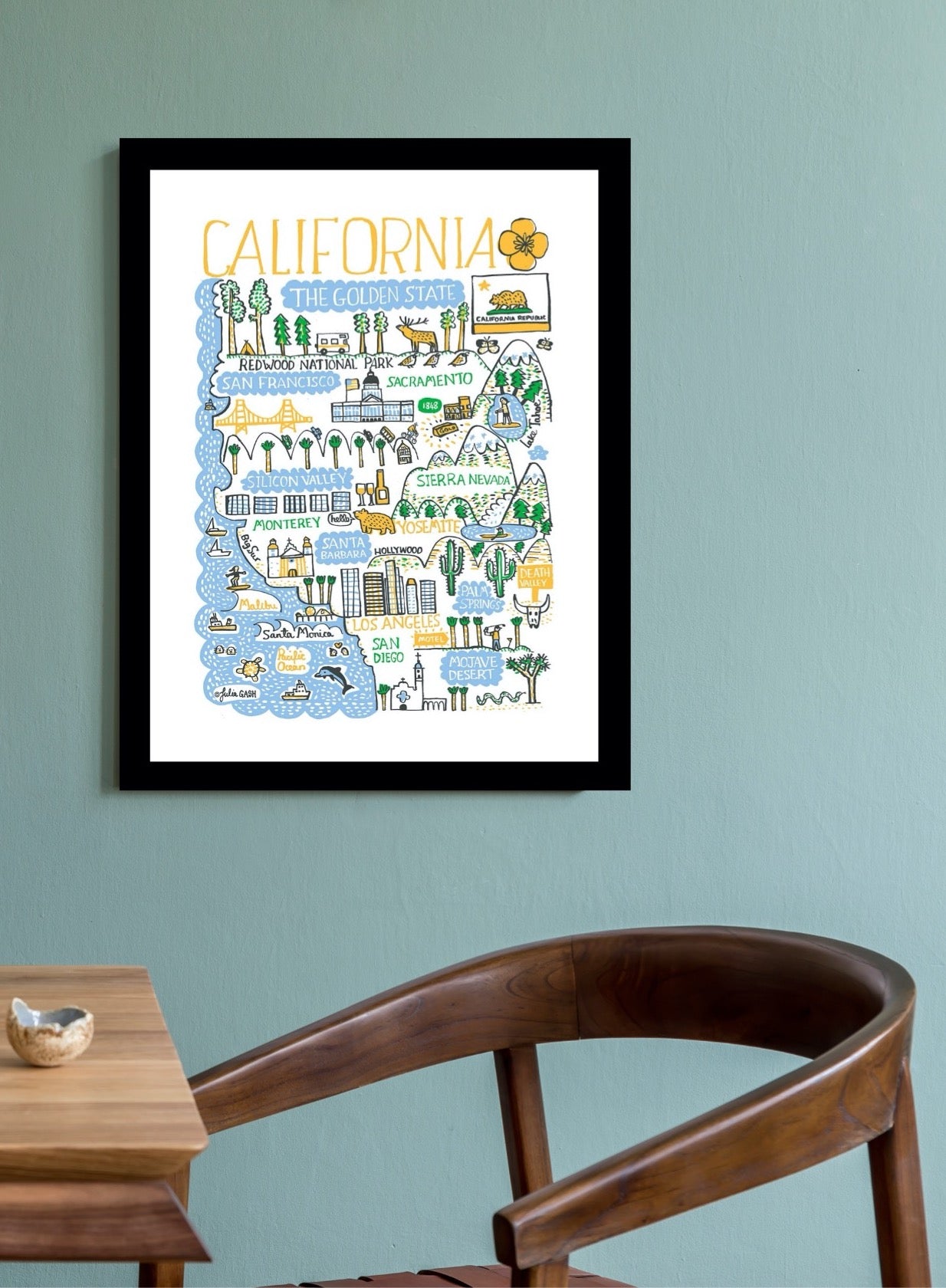 California Art Print - Julia Gash