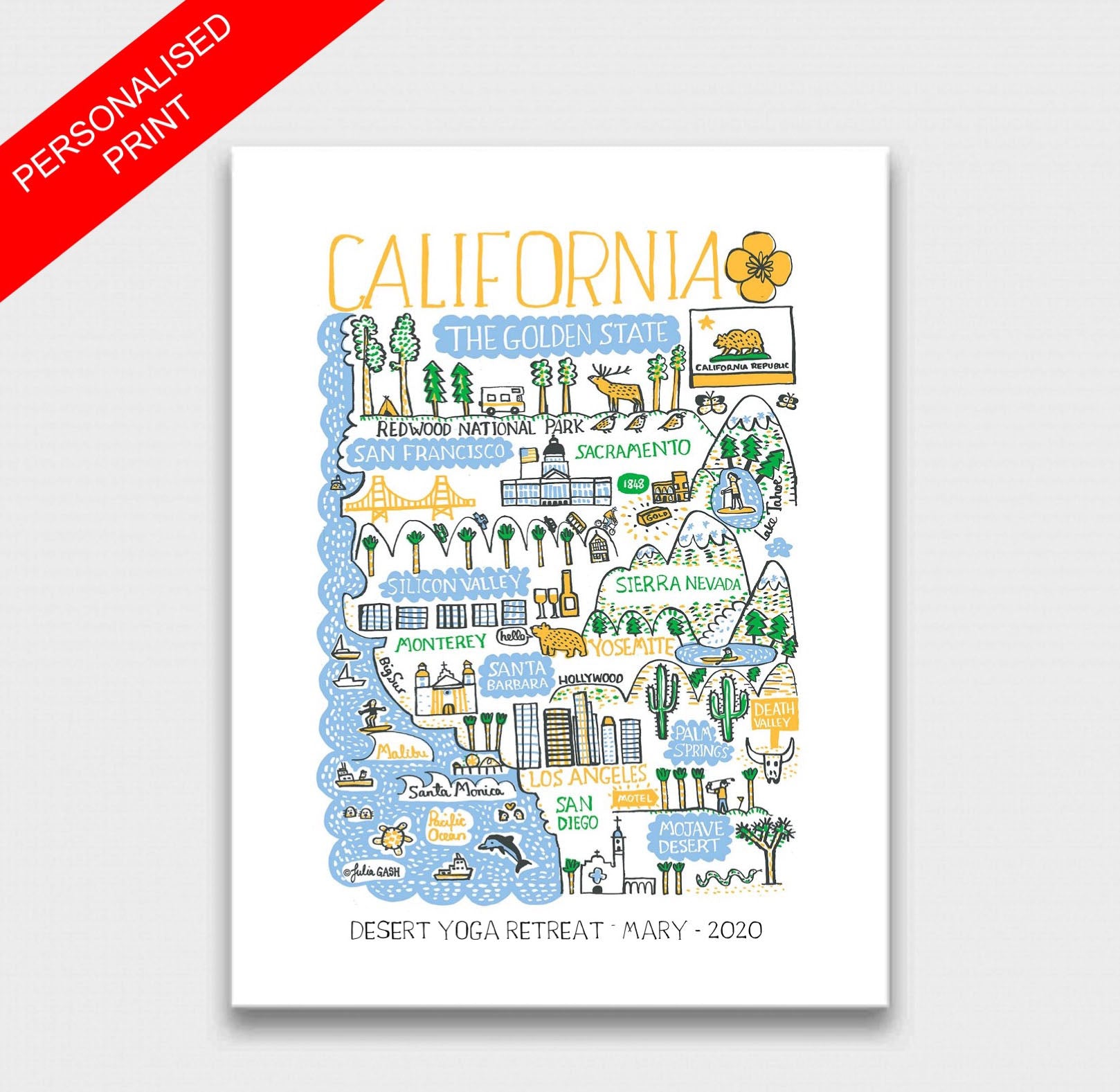 California Art Print - Julia Gash