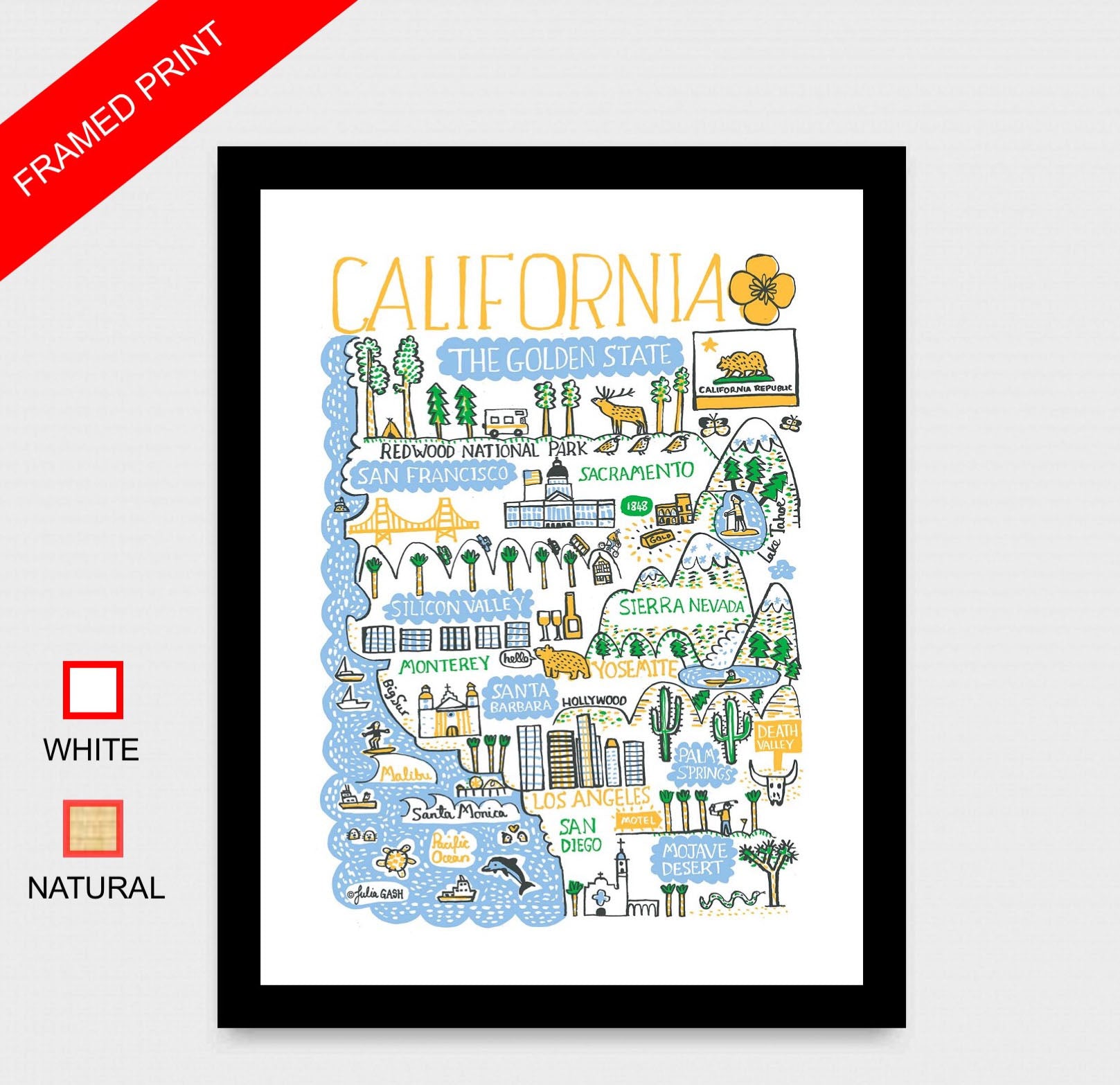 California Art Print - Julia Gash