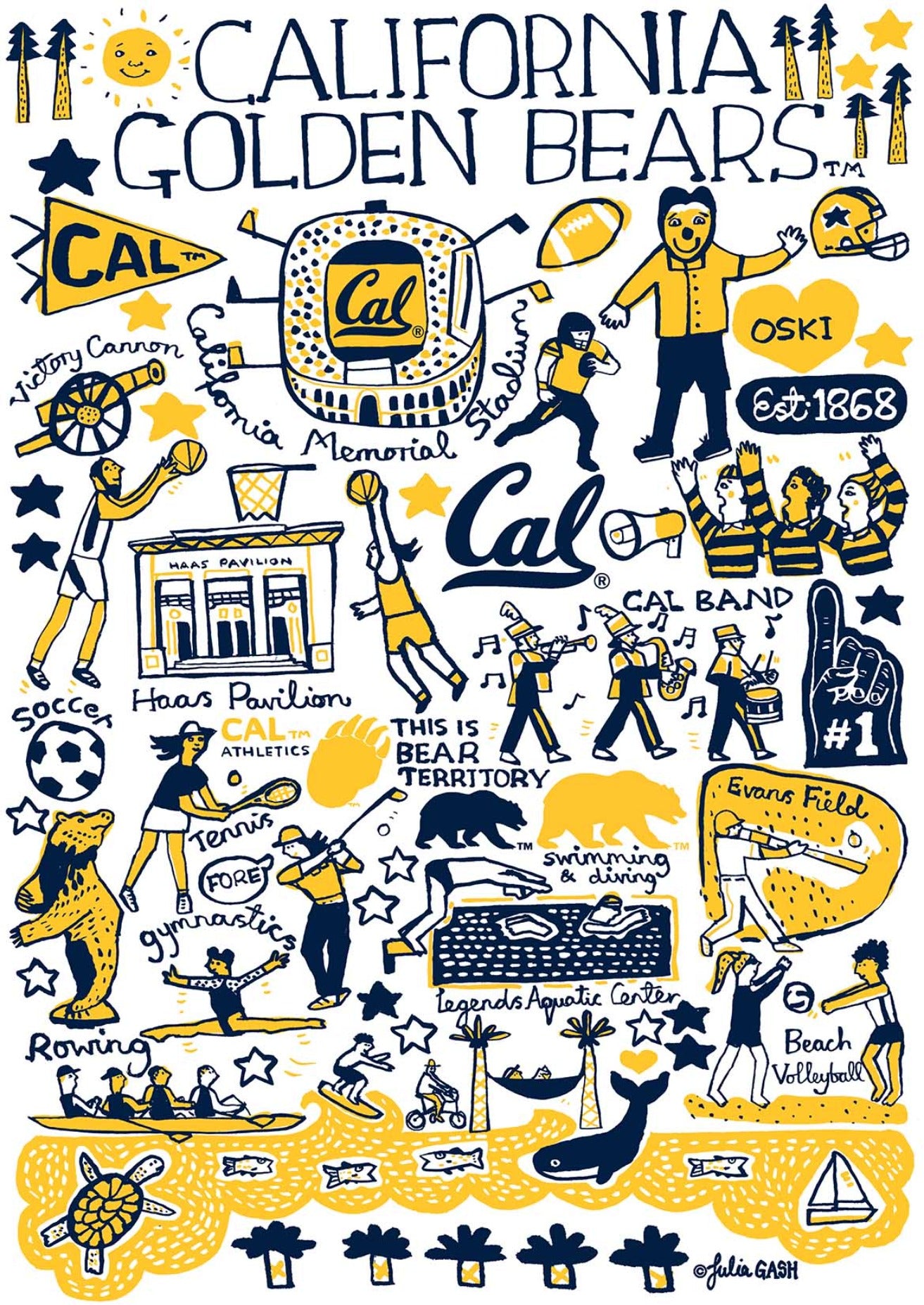 California Golden Bears by Julia Gash