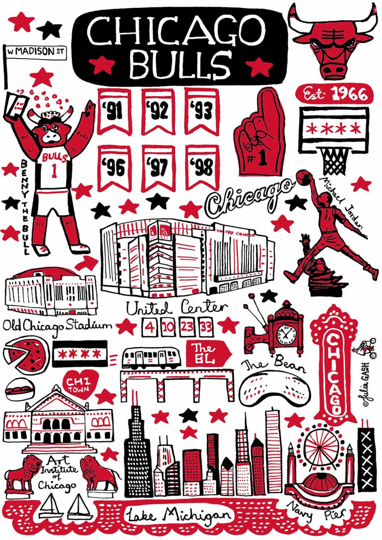 Chicago Bulls by Julia Gash