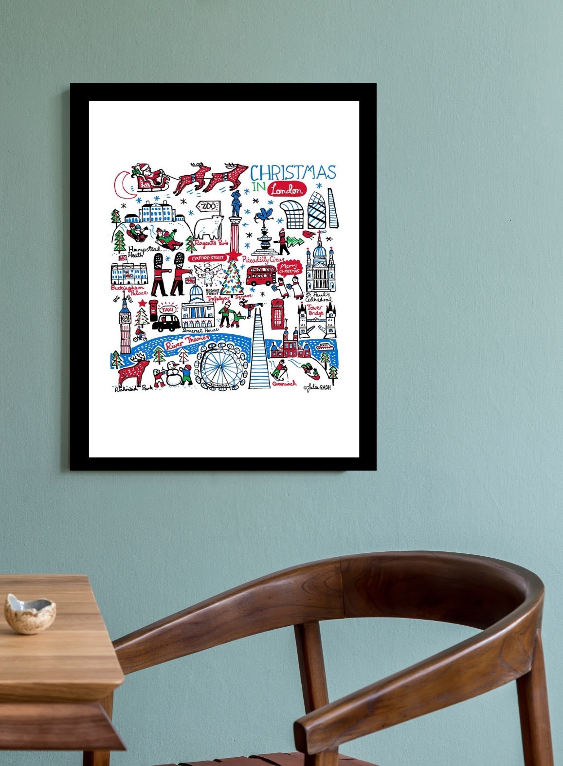 Christmas in London Art Print - Julia Gash