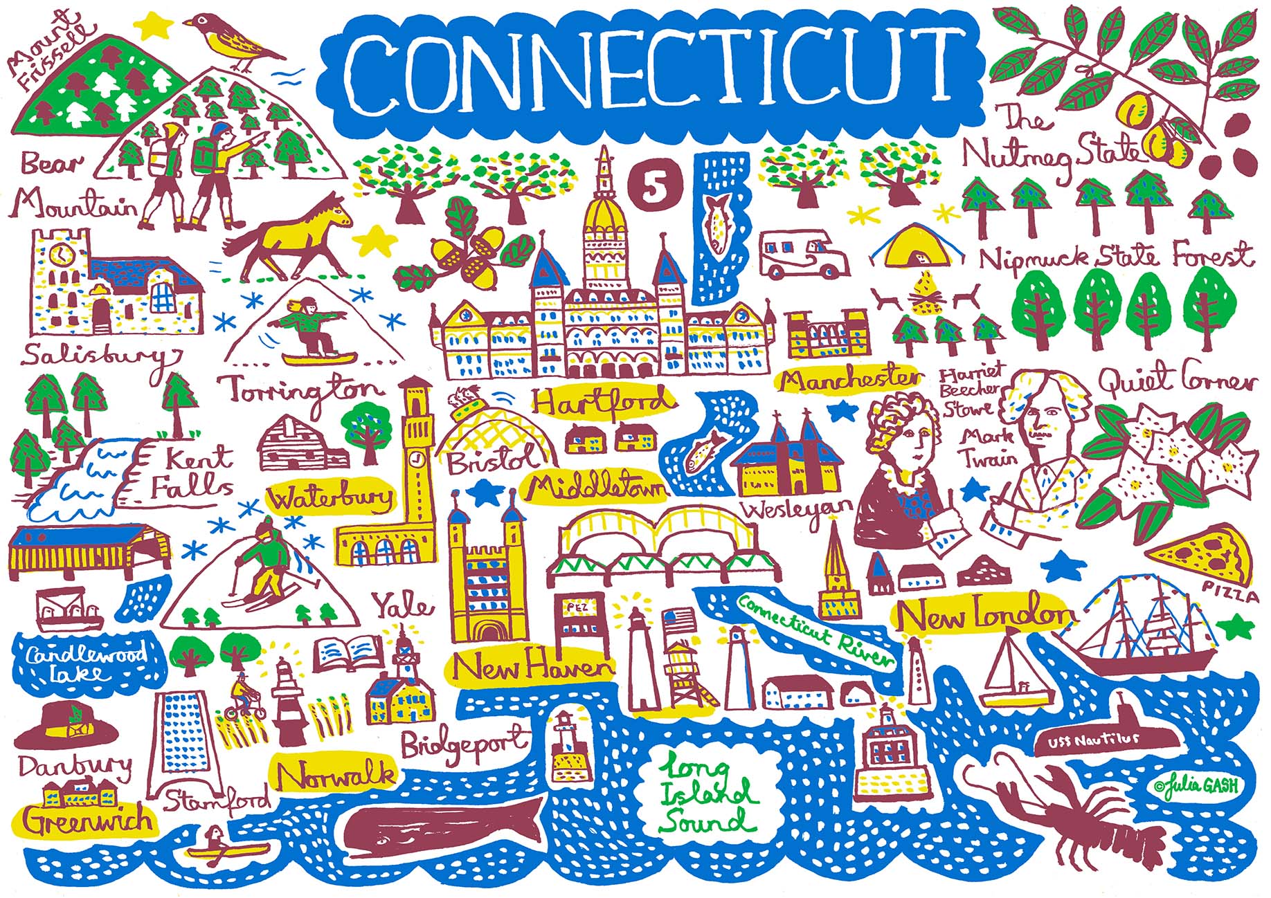 Connecticut Art Print - Julia Gash