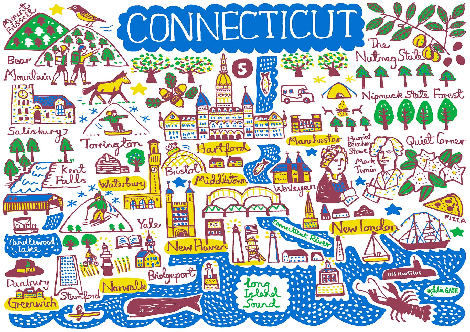 Connecticut Postcard - Julia Gash