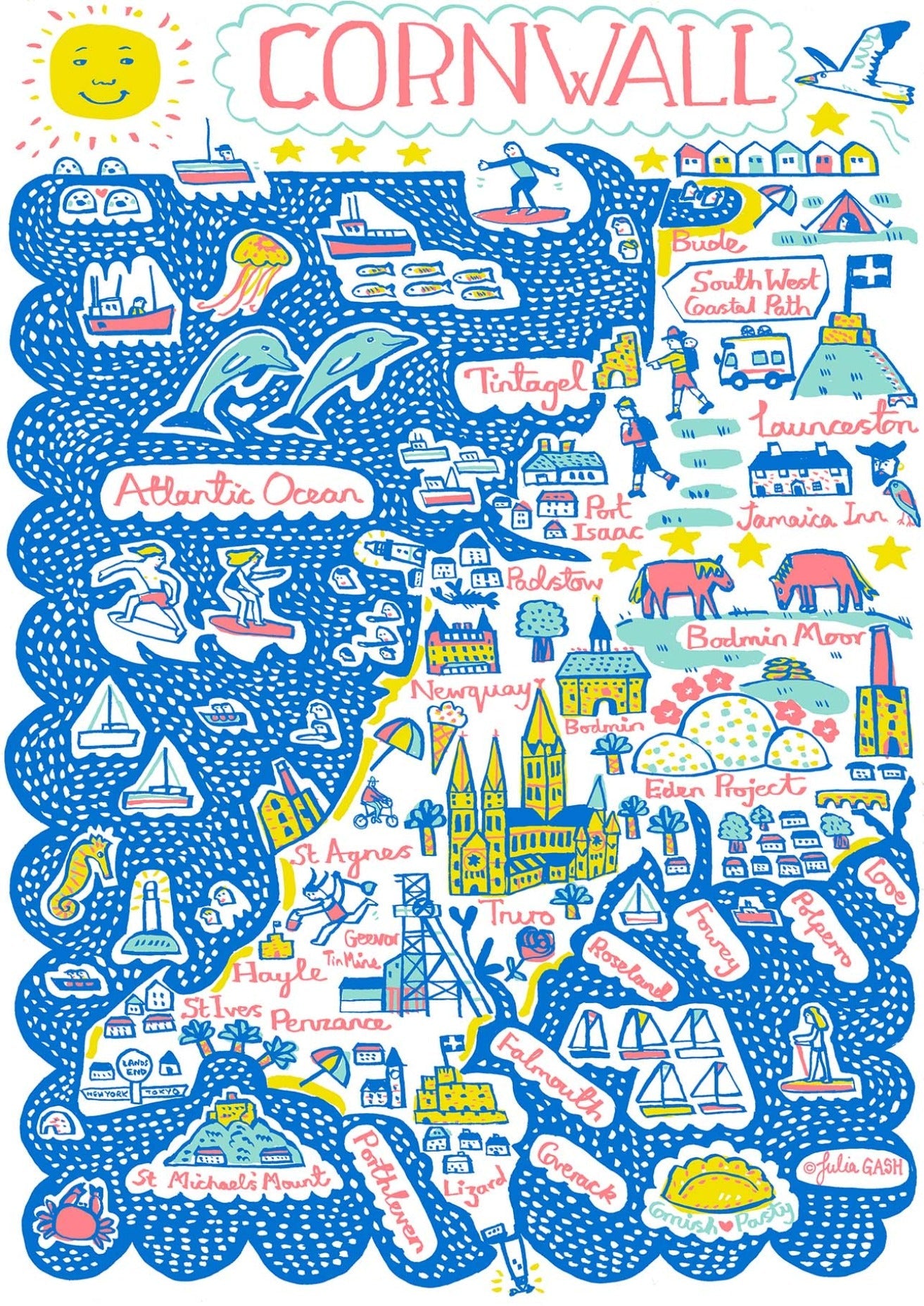 Cornwall Postcard - Julia Gash