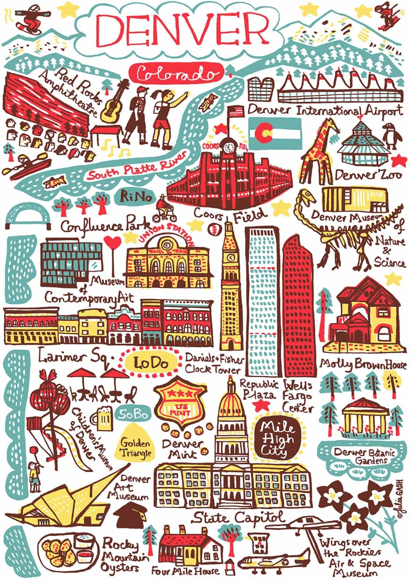 Denver Postcard by Julia Gash