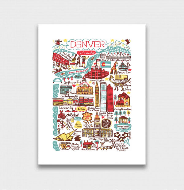 Denver Art Print by British Travel Artist Julia Gash