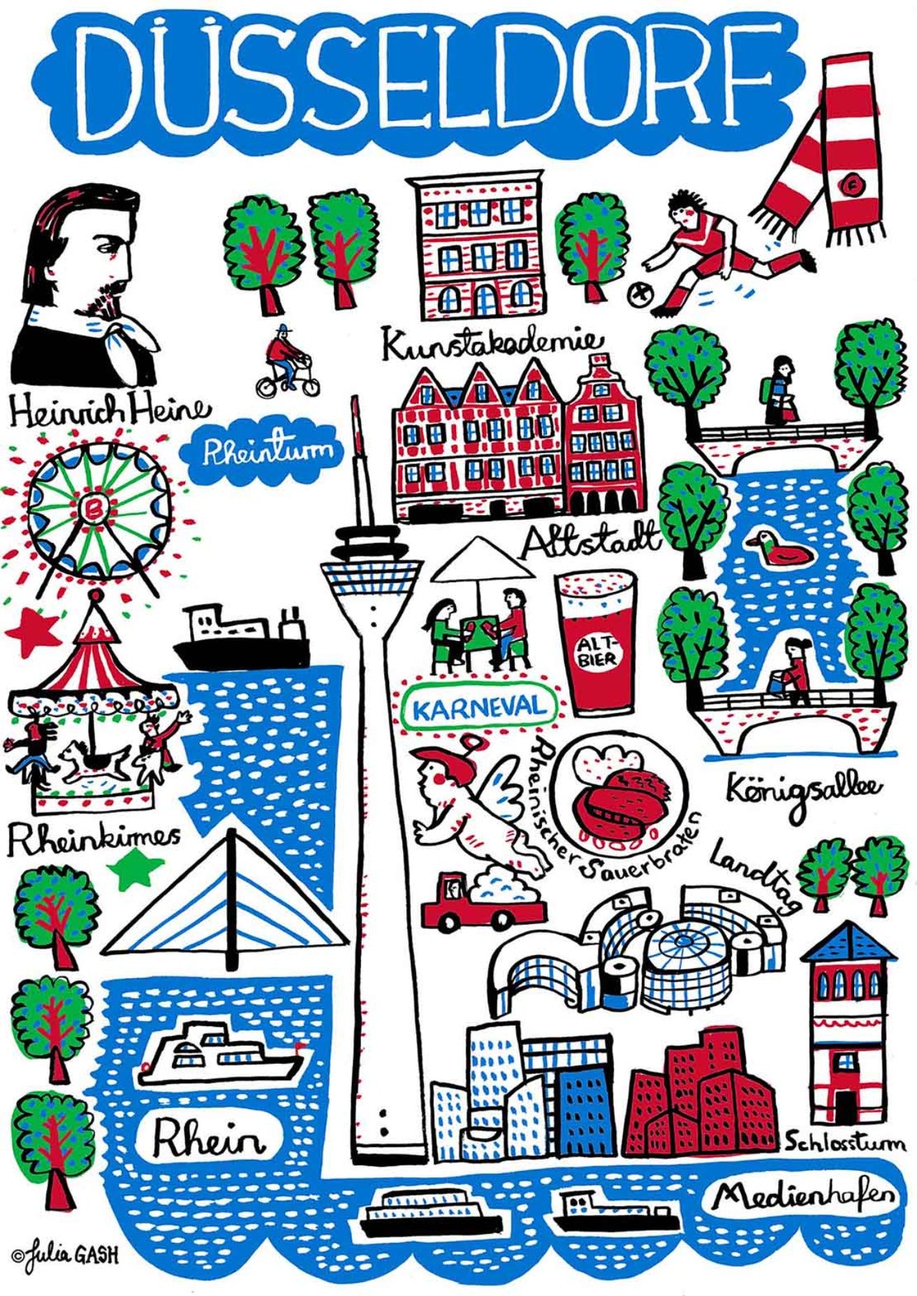 Dusseldorf Art Print - Julia Gash